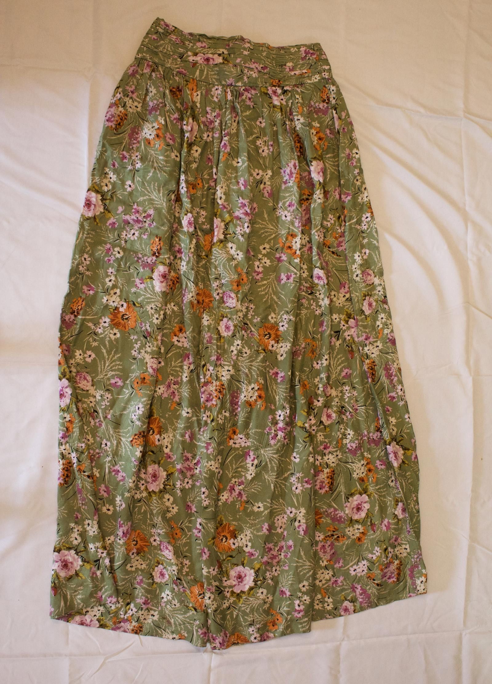 Designer Anthropologie Wide Leg Pants Floral - Size US 6 Size 28" / US 6 / IT 42 - 3 Thumbnail