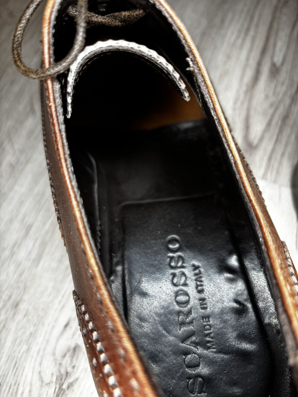 Scarosso Scarosso Brown Leather Wingtip Brogues Size EU 43 Size US 10 / EU 43 - 24 Thumbnail