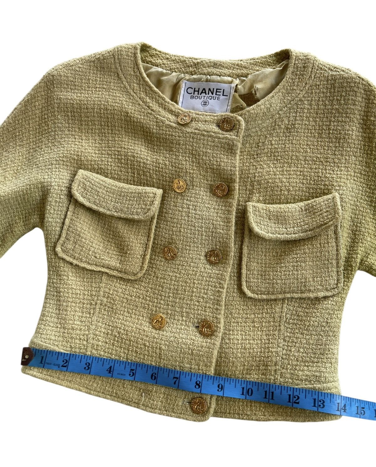 Chanel Vintage Chanel Tweed Cropped Jacket Size XS / US 0-2 / IT 36-38 - 22 Thumbnail