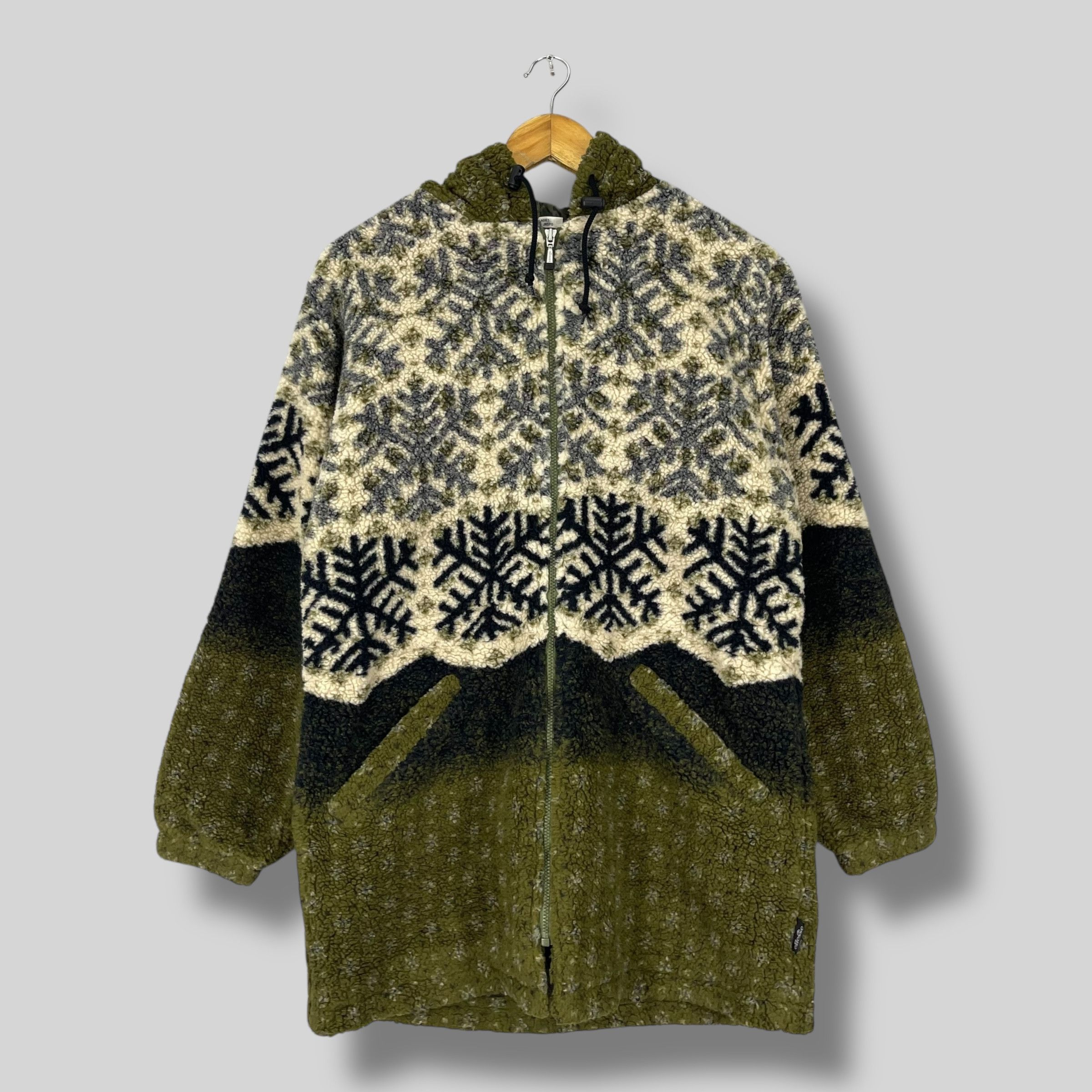 Ellesse Vintage ELLESSE Winter Pattern Print Blanket Long Jacket Size L / US 10 / IT 46 - 1 Thumbnail