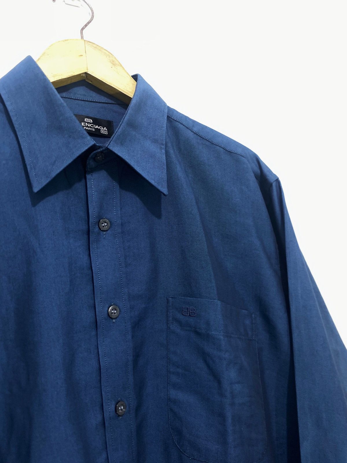 Balenciaga Vintage Balenciaga BB Logo Button up shirt Size US L / EU 52-54 / 3 - 3 Thumbnail