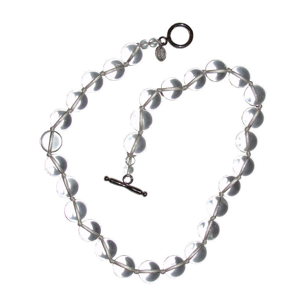 Designer Small Pools of Light Rock Crystal Quartz Bead Necklace Size ONE SIZE - 3 Thumbnail