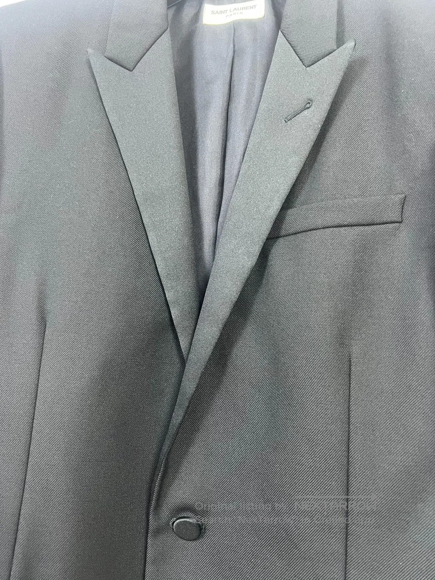 Saint Laurent Paris Saint Laurent Black Smoking Jacket with Silk Details. Size US M / EU 48-50 / 2 - 3 Thumbnail