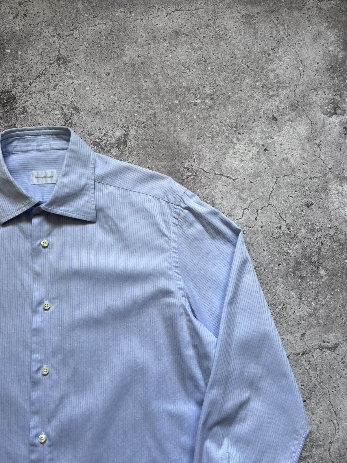 Ermenegildo Zegna Ermenegildo Zegna Classic Cotton Shirt Button Up Slim Fit Size US L / EU 52-54 / 3 - 5 Thumbnail