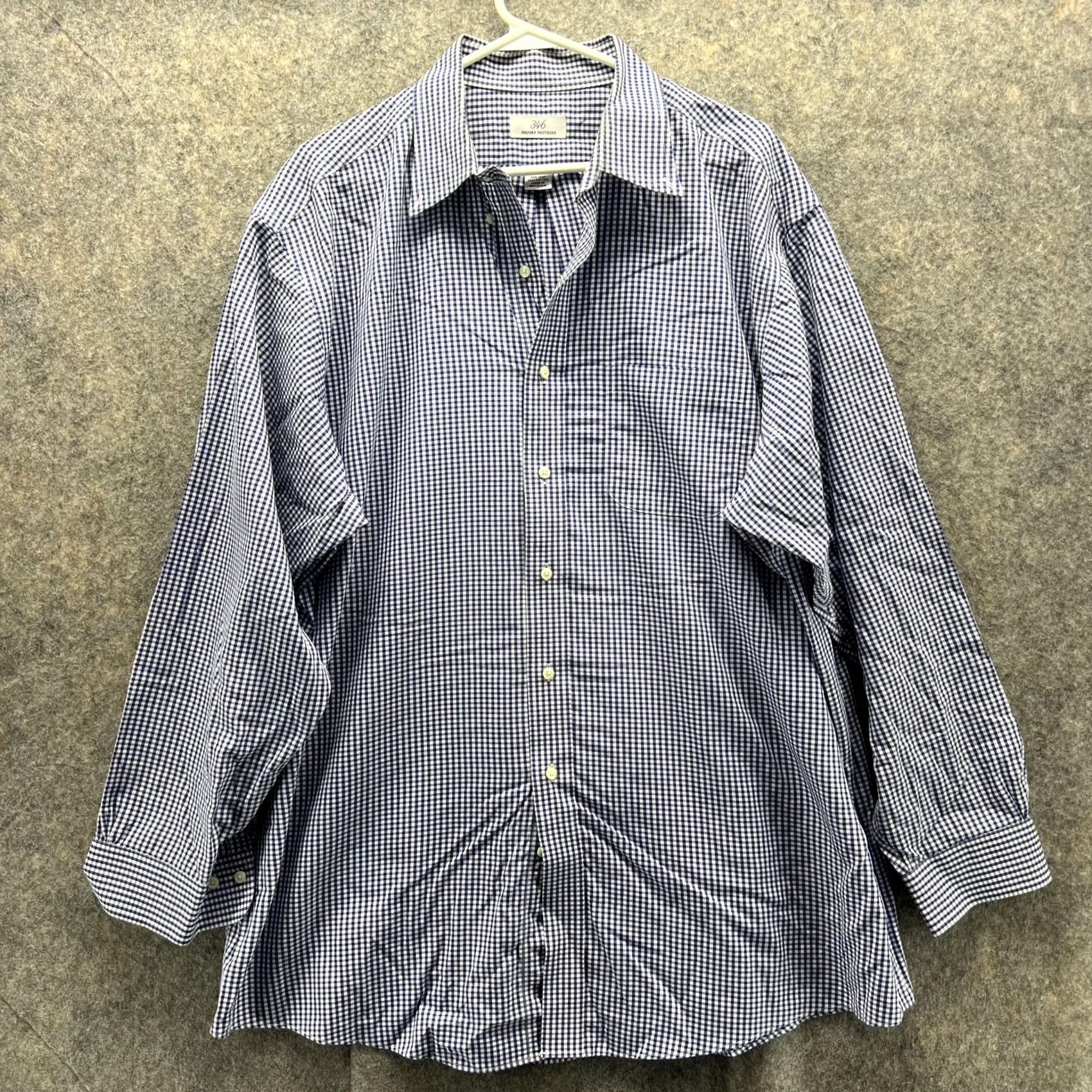 Brooks Brothers Brooks Brothers 346 Shirt Men 17.5 34/35 Blue Gingham Button-Up Casual Preppy Shirts Mens Regular Button-Down Long Sleeve" Size US XXL / EU 58 / 5 - 2 Thumbnail
