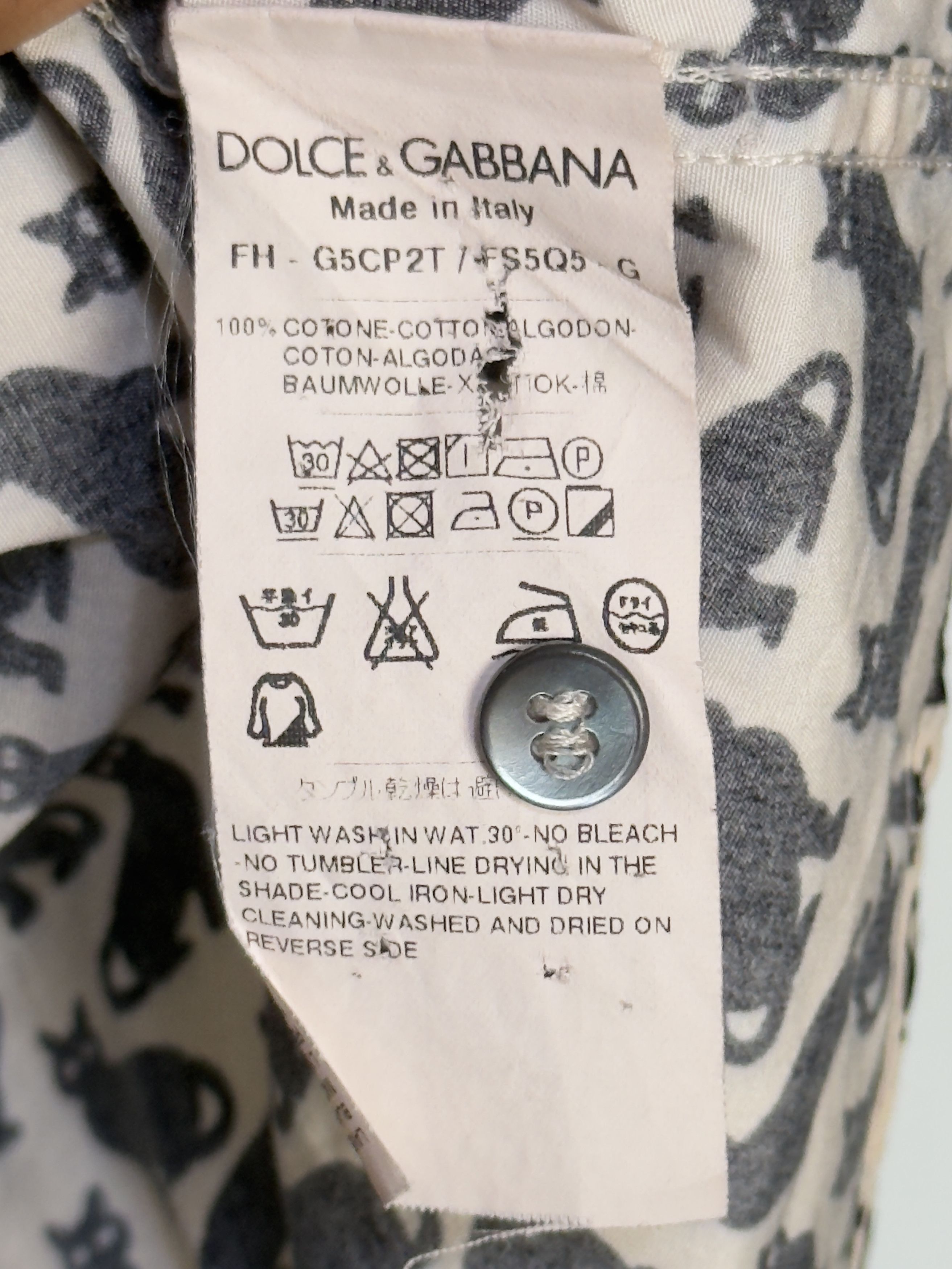 Dolce & Gabbana 🔥 Dolce gabbana shirt black cat print size M Size US S / EU 44-46 / 1 - 8 Thumbnail