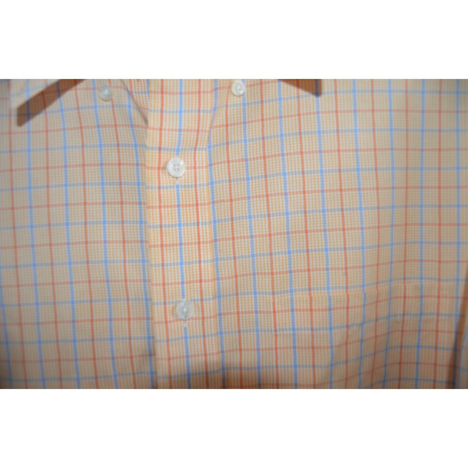 Brooks Brothers Brooks Brothers Shirt Men's M Orange Plaid Non Iron Button Down Cotton Button-Up Collar-Down Size US M / EU 48-50 / 2 - 3 Thumbnail