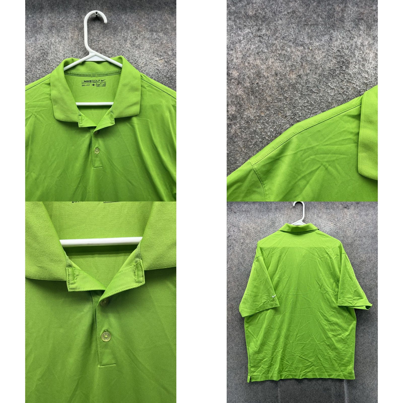 Nike Nike Dri-FIT Polo Shirt Mens XL Green Solid Golf Short Sleeve Shirt Size US XL / EU 56 / 4 - 8 Thumbnail