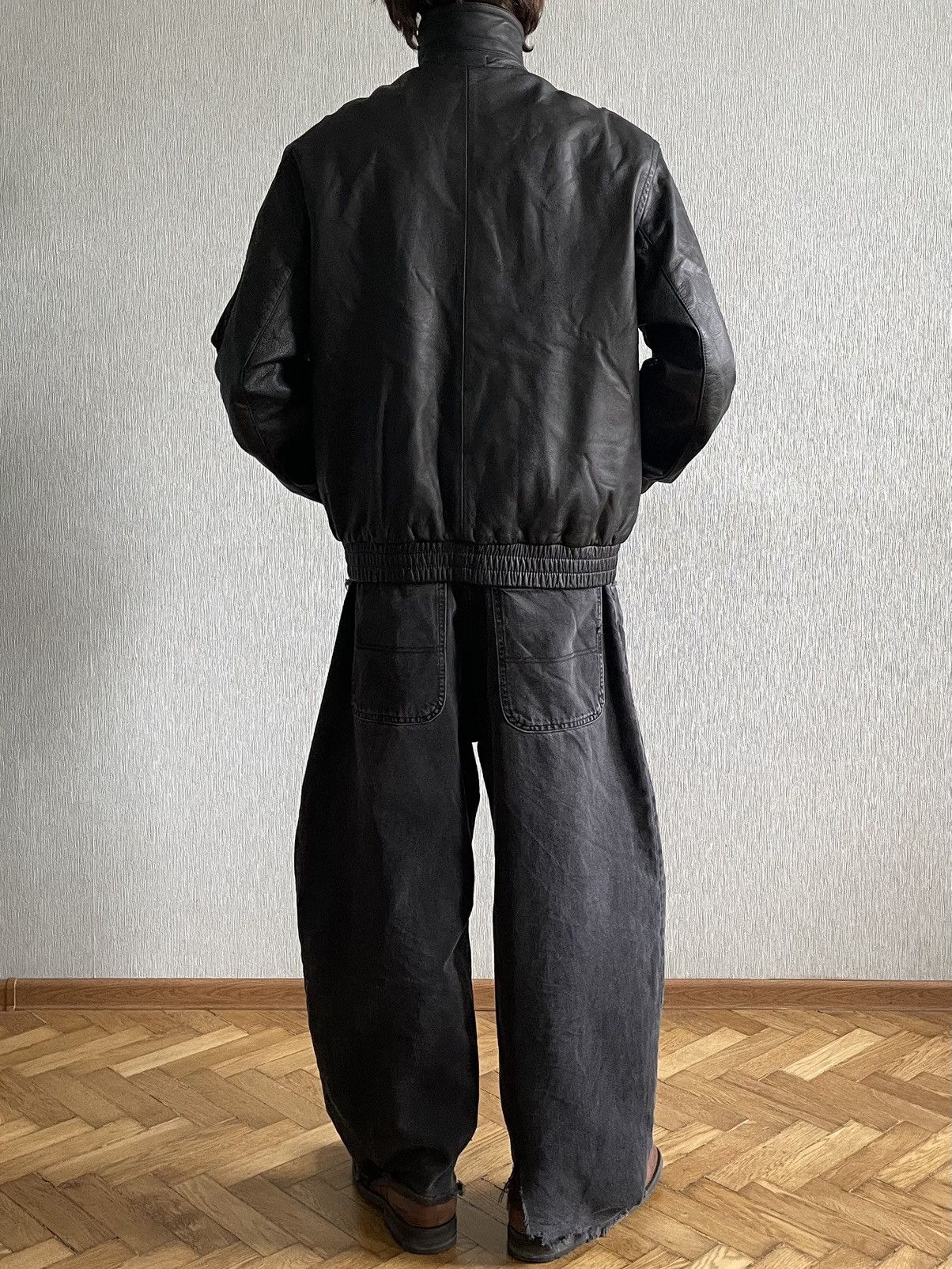 Vintage 1994 German Police Officer’s Jacket; Tanned Lambskin; Riri Size US XXL / EU 58 / 5 - 9 Thumbnail