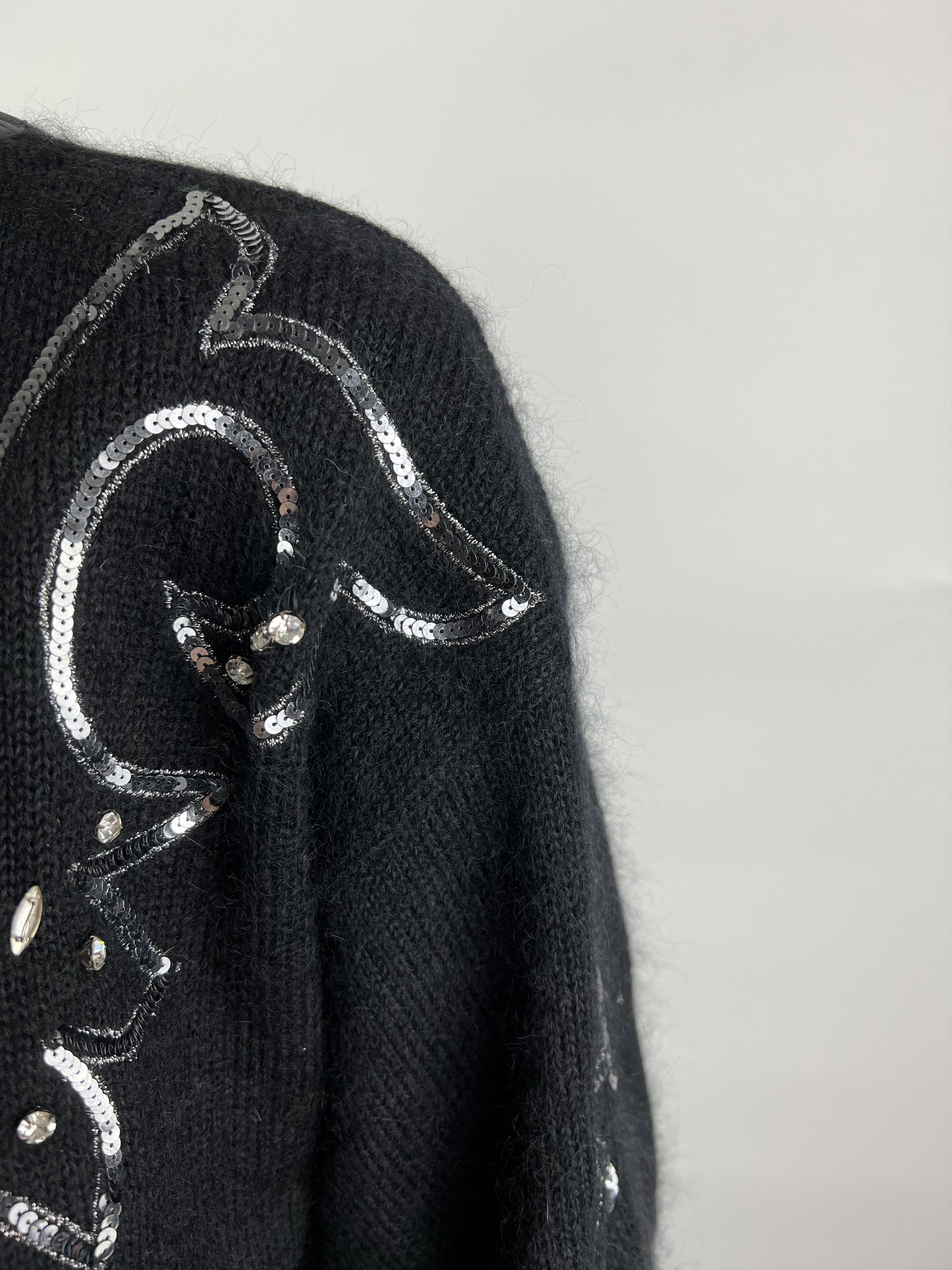 Escada × Vintage Rare VTG Escada by Margaretha Ley Sequins Mohair Sweater 38 Size M / US 6-8 / IT 42-44 - 4 Thumbnail