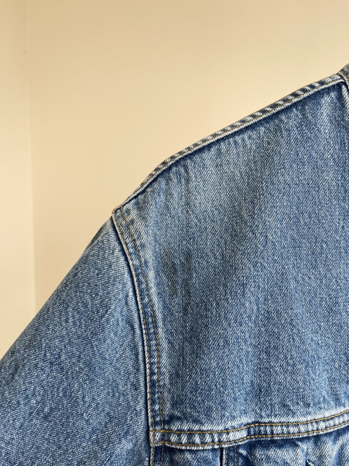 Levi's Type 3 Flannel Blanked Lined Washed Denim Trucker Jacket 90s Size US M / EU 48-50 / 2 - 18 Thumbnail