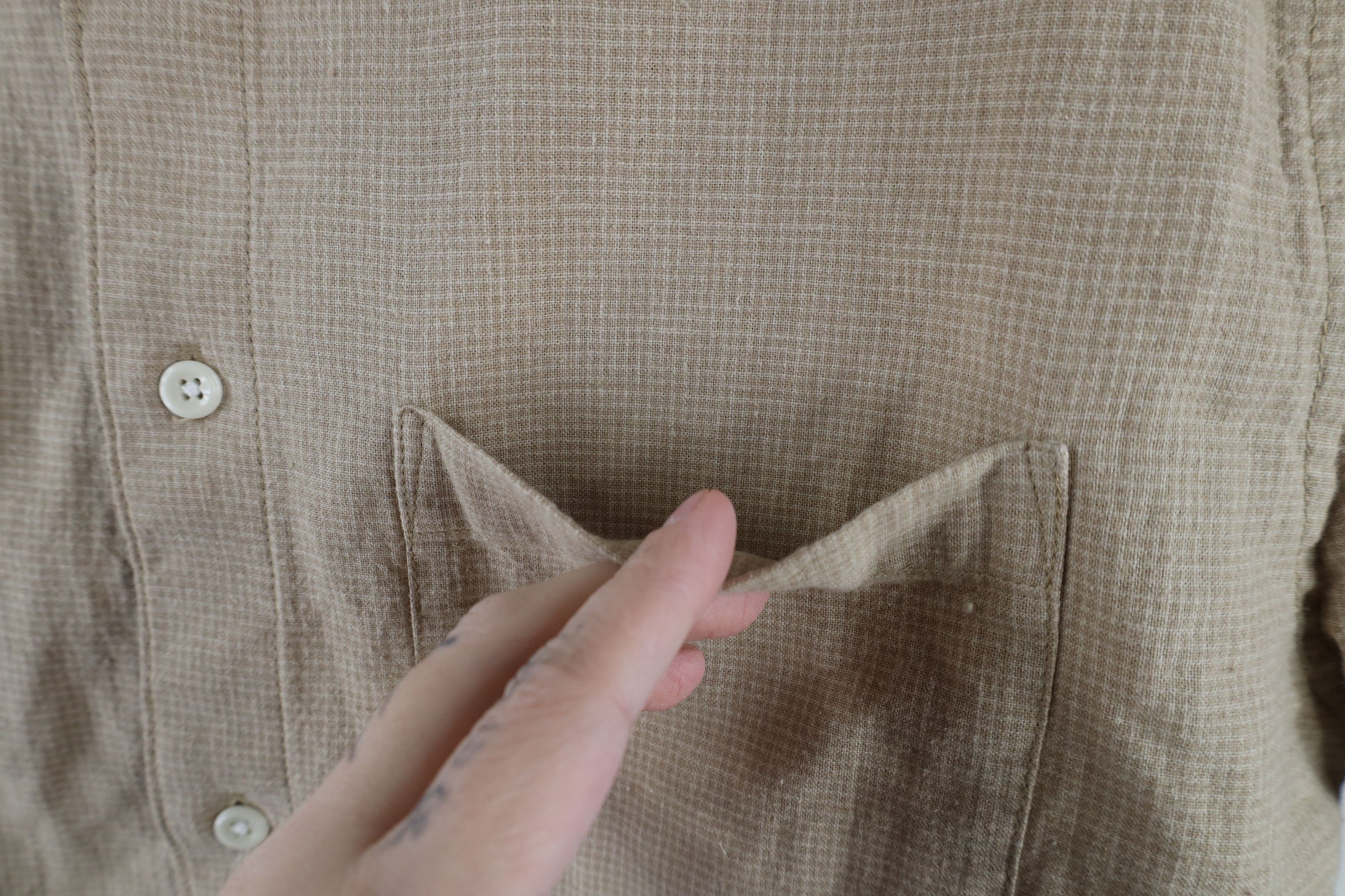 Madewell × Vintage Madewell Fit Linen Blend Short Sleeve Collared Button Shirt Size US M / EU 48-50 / 2 - 4 Thumbnail