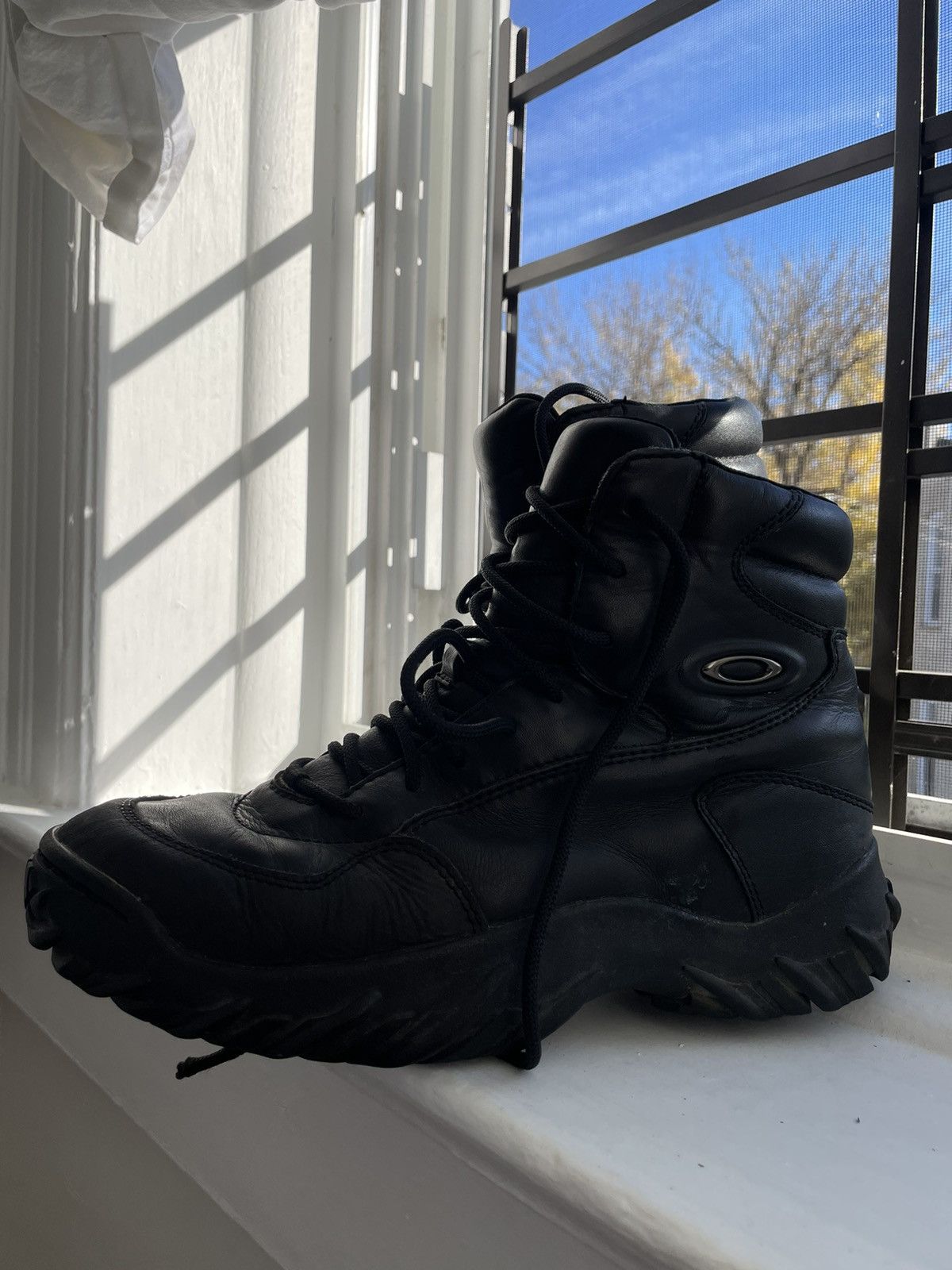 Oakley × Vintage Y2K Oakley Logo Combat Boots Size US 8.5 / EU 41-42 - 4 Thumbnail
