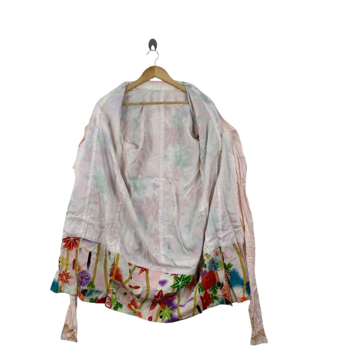 Vintage Vintage 70s KIMONO JAPAN FLORAL Flower AOP Sukajan Coat Size XXL / US 16-18 / IT 52-54 - 6 Thumbnail