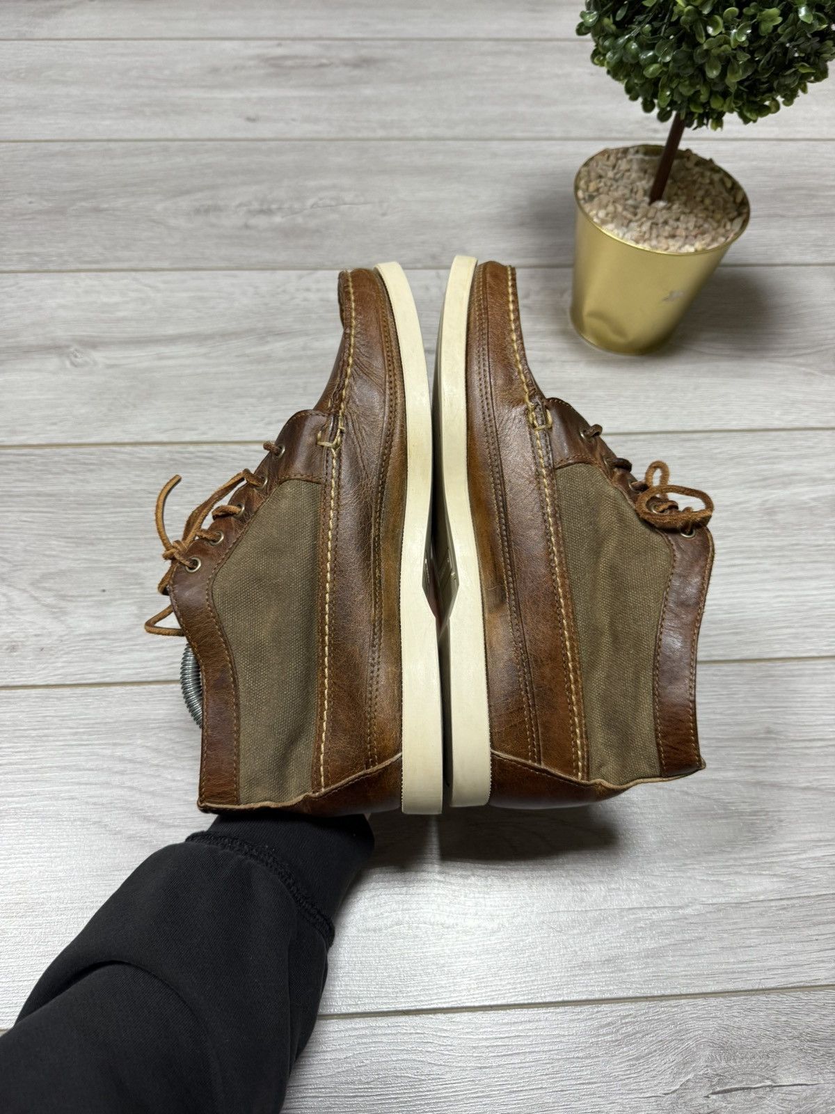 Red Wing Red Wing USA lace up leather boots Wabasha waxed canvas Size US 8.5 / EU 41-42 - 4 Thumbnail