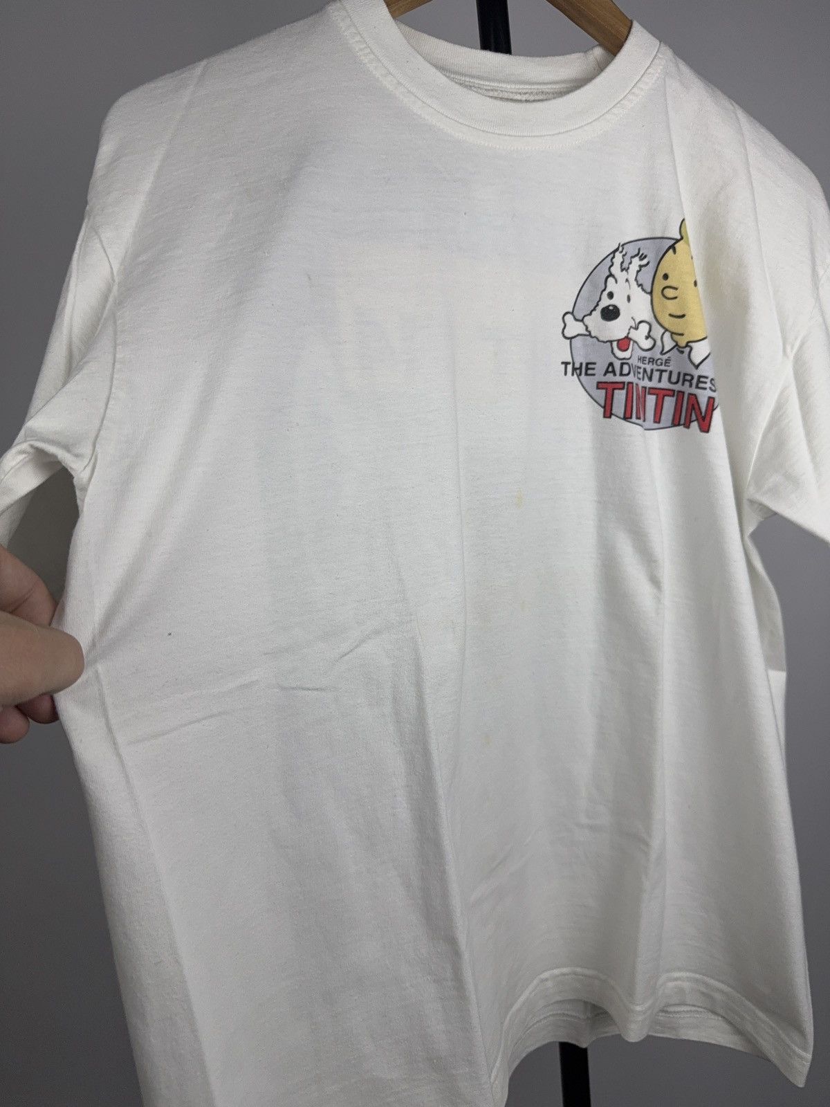 Vintage 00s Vintage Tintin Flight 714 Graphic Tee Y2K Cartoon Rare M Size US M / EU 48-50 / 2 - 12 Thumbnail