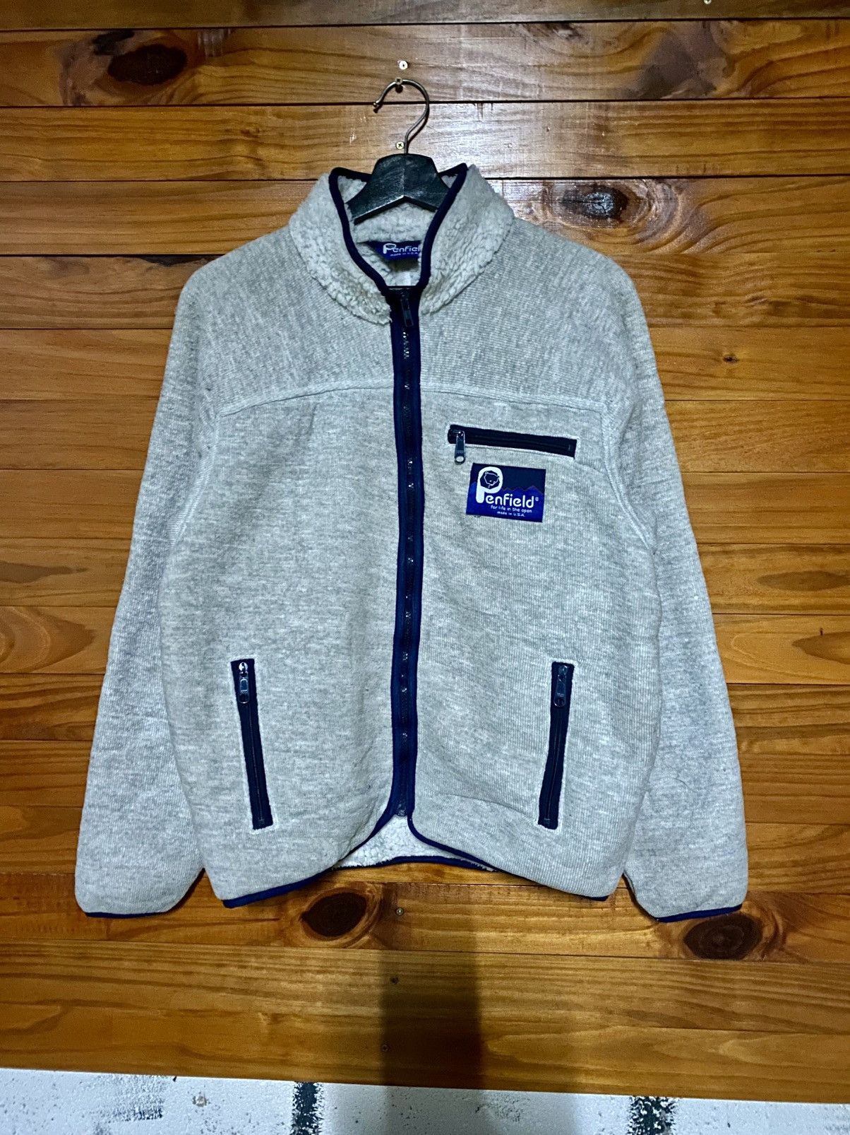 Penfield Vintage 90s Penfield Made in USA Sherpa Fleece Jacket – Gray Size US M / EU 48-50 / 2 - 3 Thumbnail