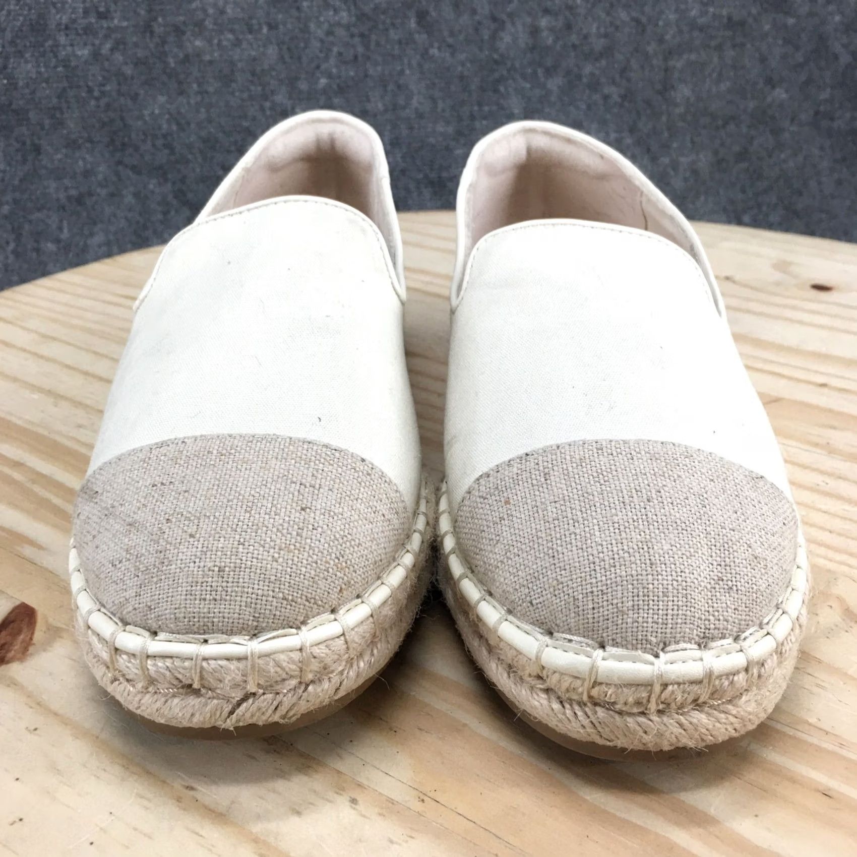 Vintage Universal Thread Skipper Espadrille Loafer Flats Beige Fabric Sandals Womens 9 Size US 7 / IT 37 - 7 Thumbnail