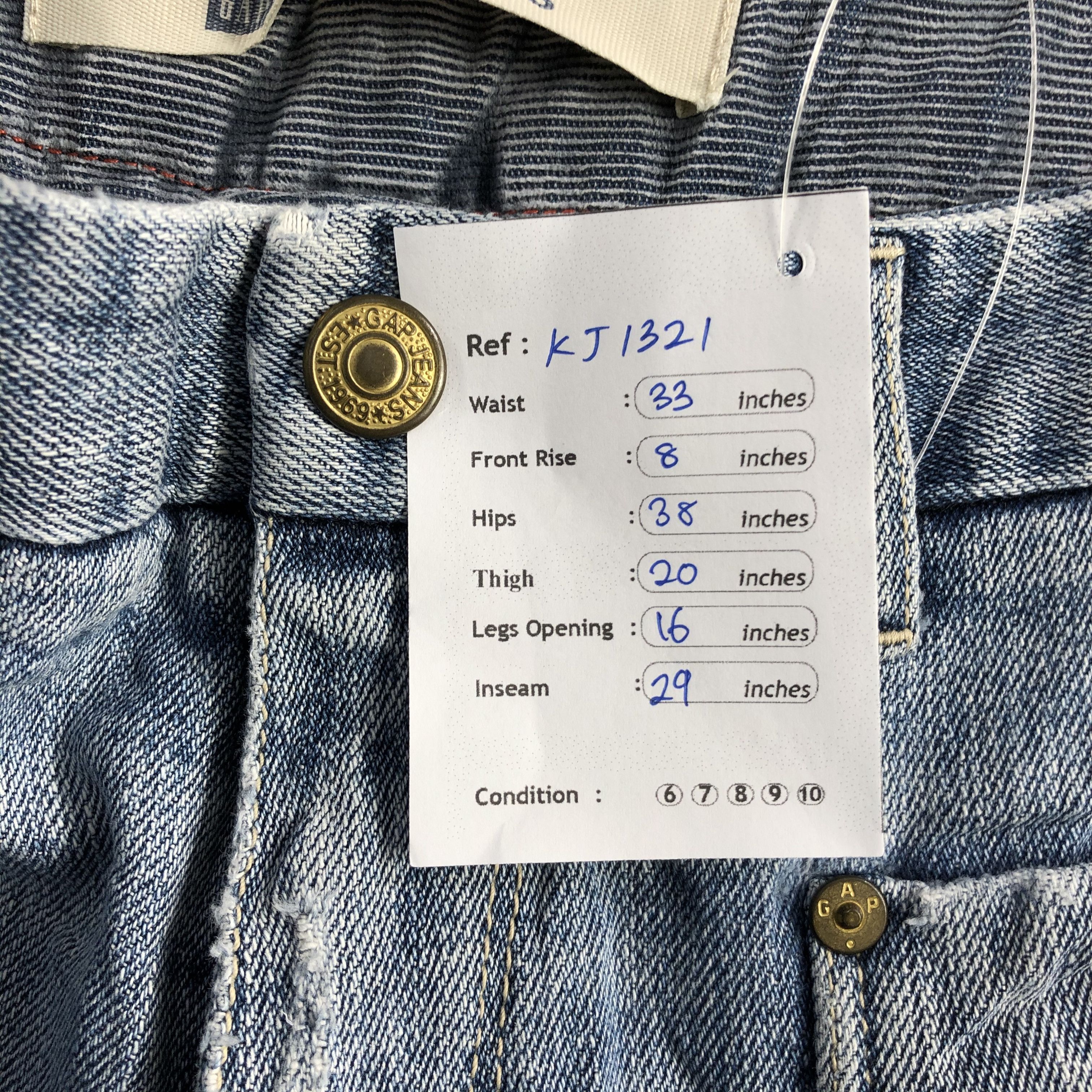 Gap GAP Bush Pants Medium Wash Flare Denim KJ1321 Size US 30 / EU 46 - 15 Thumbnail