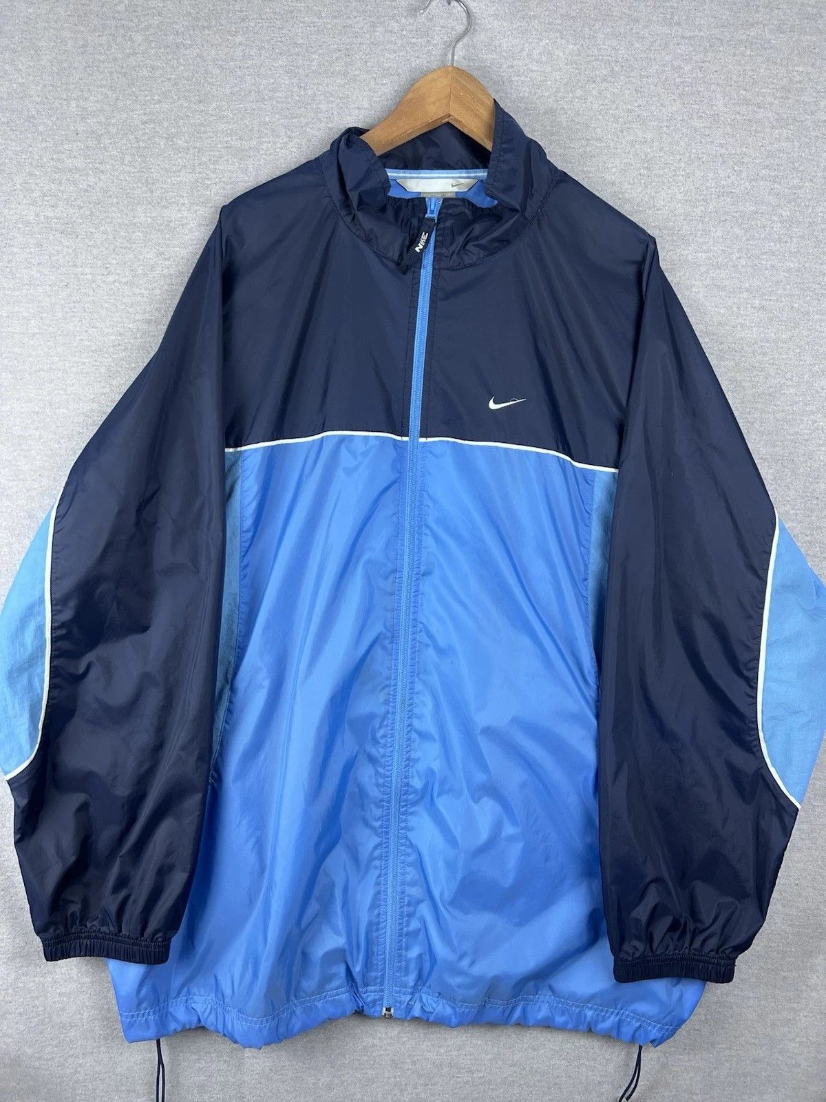 Nike Vintage Nike Mens XXL Mini Swoosh Spell Out Windbreaker Size US XXL / EU 58 / 5 - 5 Thumbnail