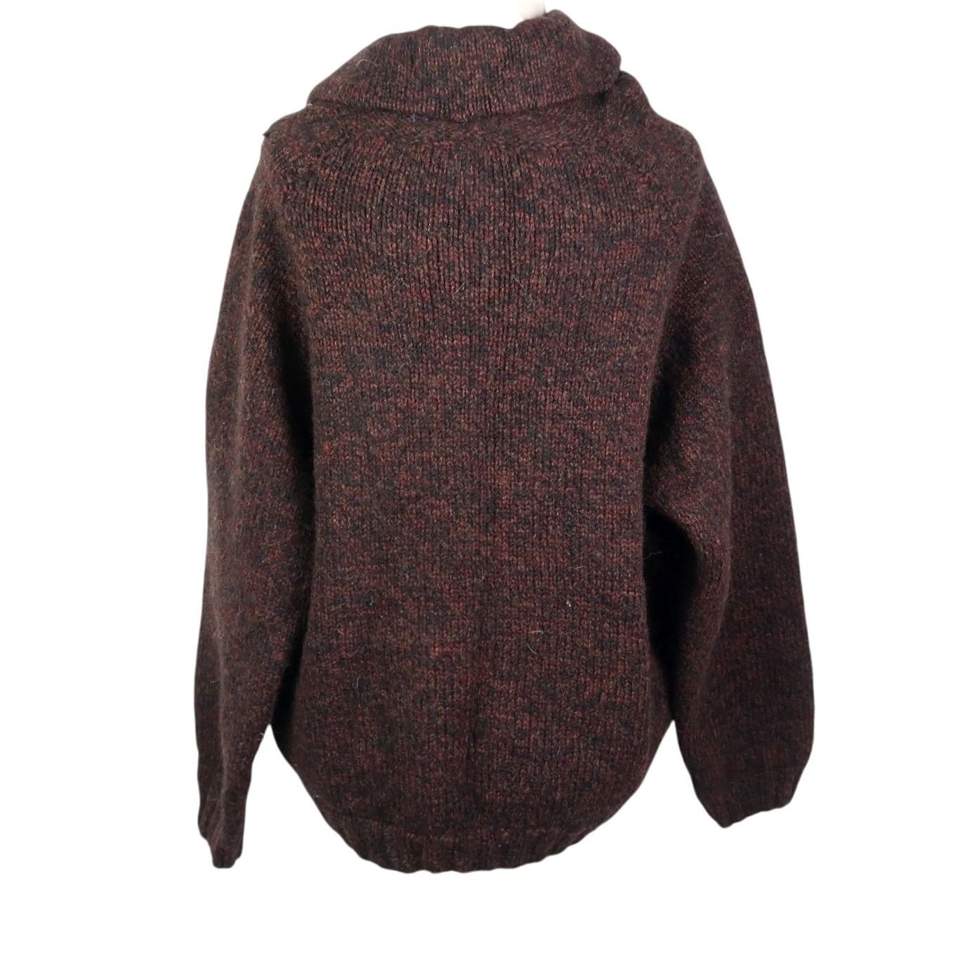 Vintage VINTAGE 80s Black and Brown Marled Knit Wool Cardigan Sweater L Womens Long Sleeve Knitted Wool Bohemian 80s Casual Cardigan Size L / US 10 / IT 46 - 4 Thumbnail