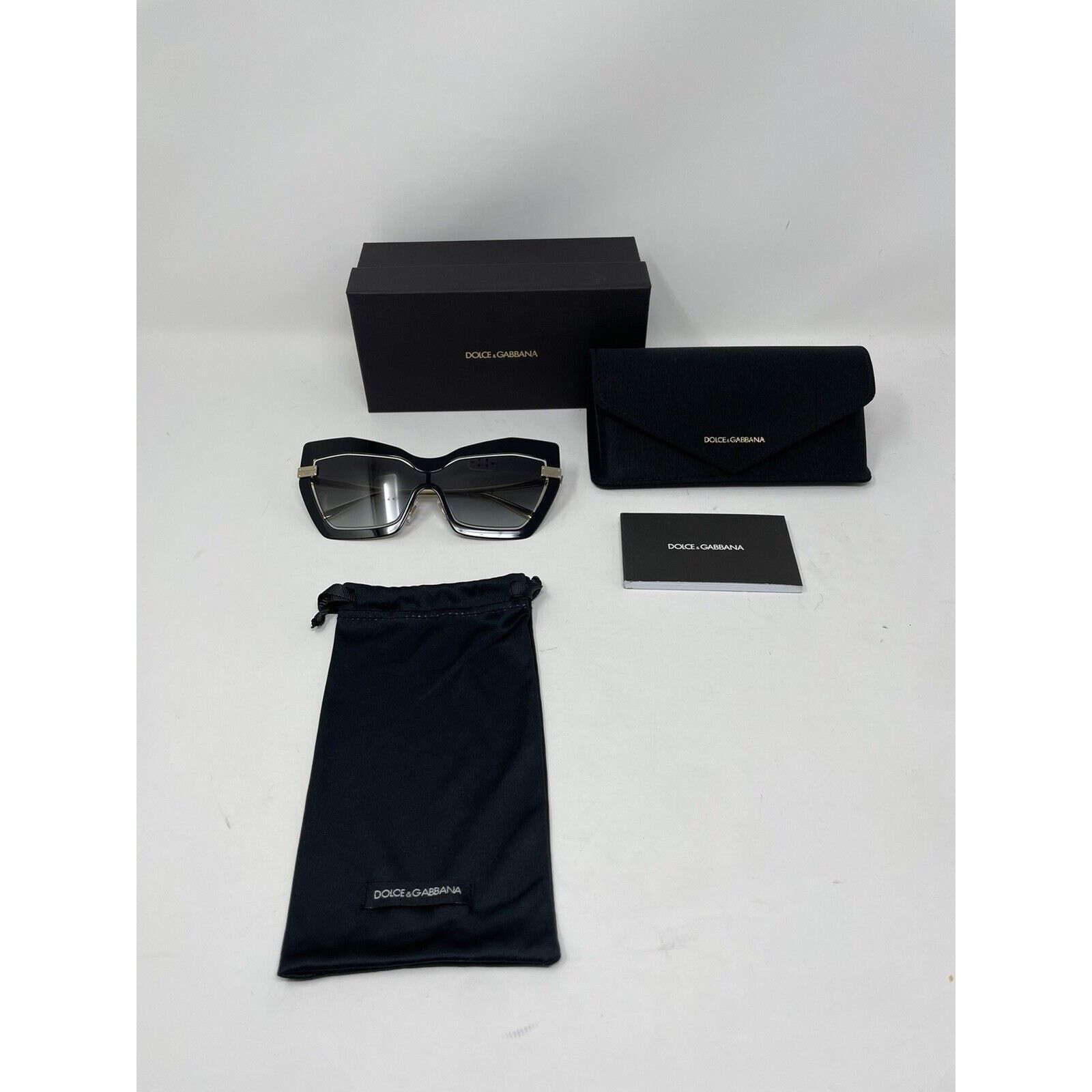 Dolce & Gabbana DOLCE & GABBANA DG2224 Cat Eye Sunglasses | 12688G-GOLD/BLAC Size ONE SIZE - 2 Thumbnail