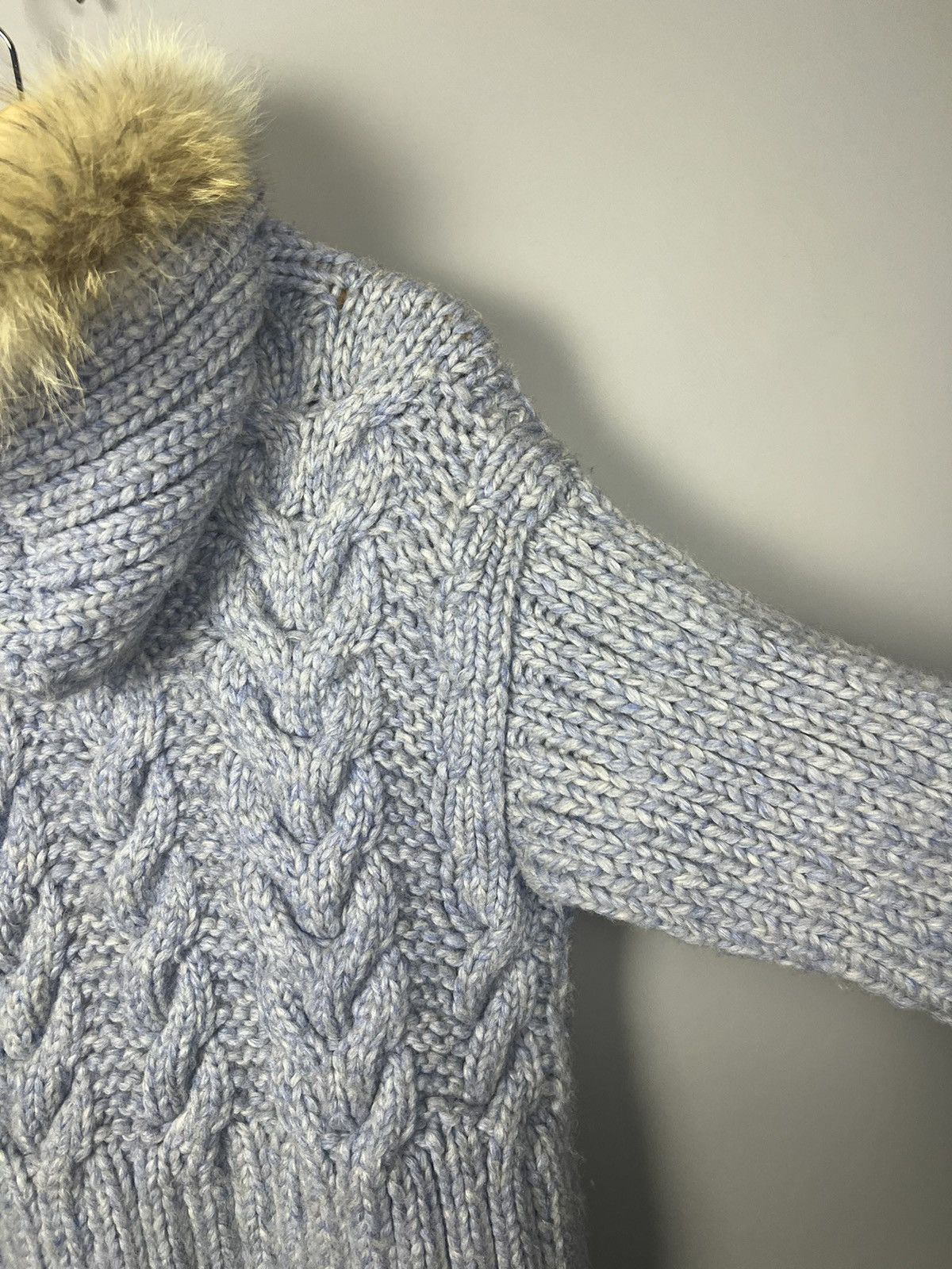 Woolrich Woolen Mills M RARE! Woolrich wool knited zip hoodie / jacket with fur Size M / US 6-8 / IT 42-44 - 8 Thumbnail