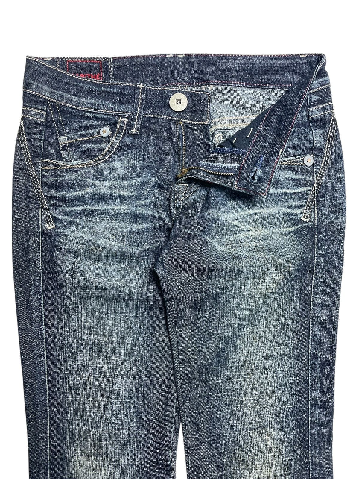 Marithe + Francois Girbaud Marithe Francois Girbaud - Crash Faded Lowrise Denim Pants Size US 29 - 3 Thumbnail