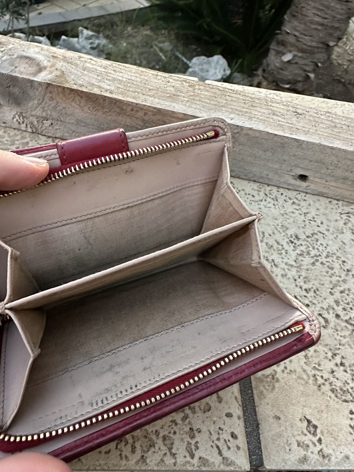 Prada Prada Wallet Leather Cherry Size ONE SIZE - 9 Thumbnail