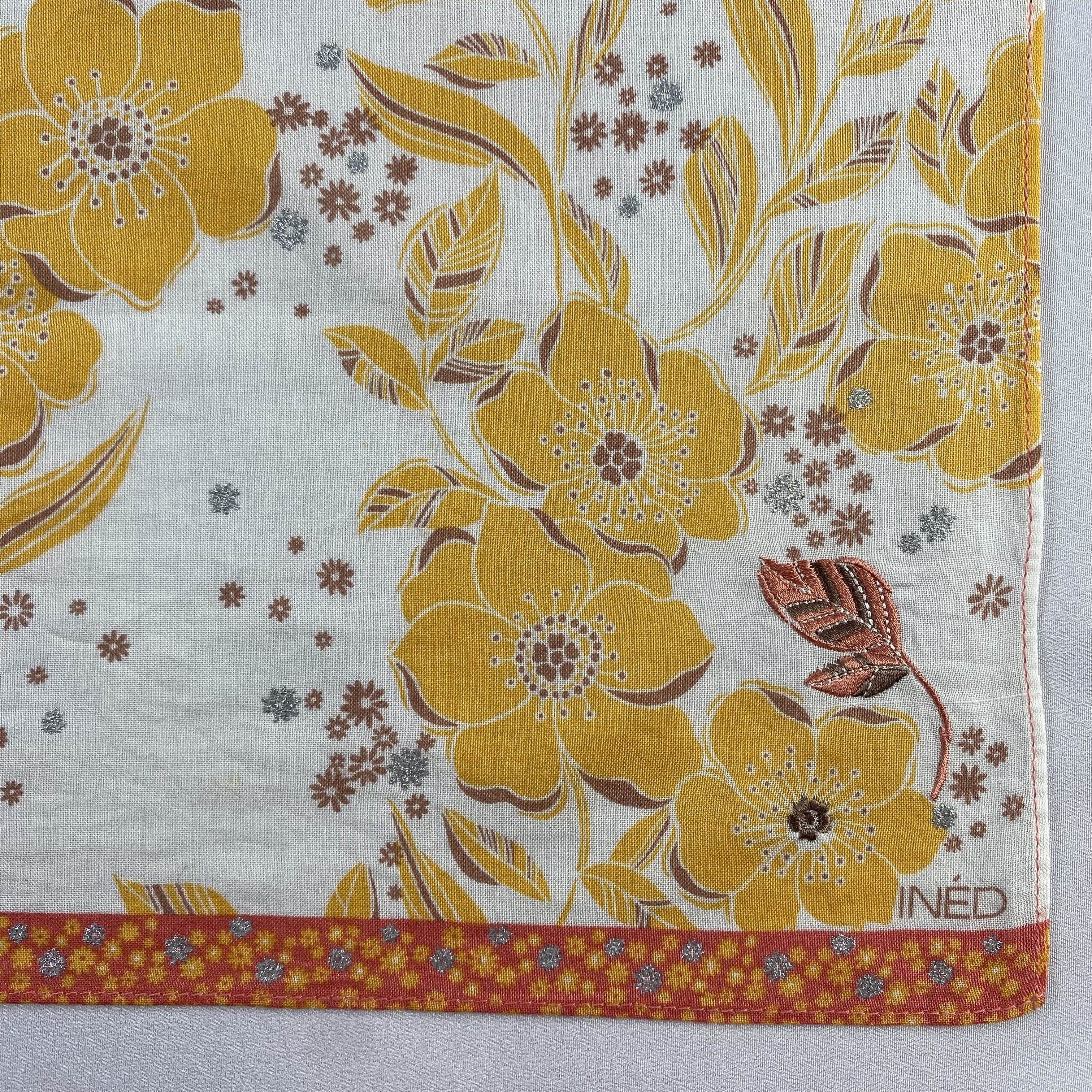 Vintage Ined Handkerchief / Neckerchief / Bandana-P1610 Size ONE SIZE - 3 Thumbnail