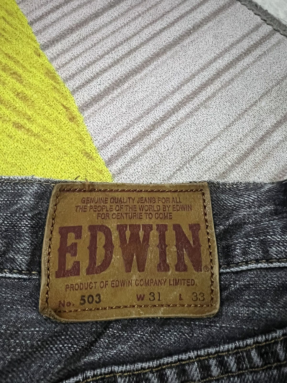 Edwin × If Six Was Nine × Japanese Brand EDWIN 503 FADED BLACK DISTRESSED JEANS VERY RARE Size US 28 / EU 44 - 15 Thumbnail