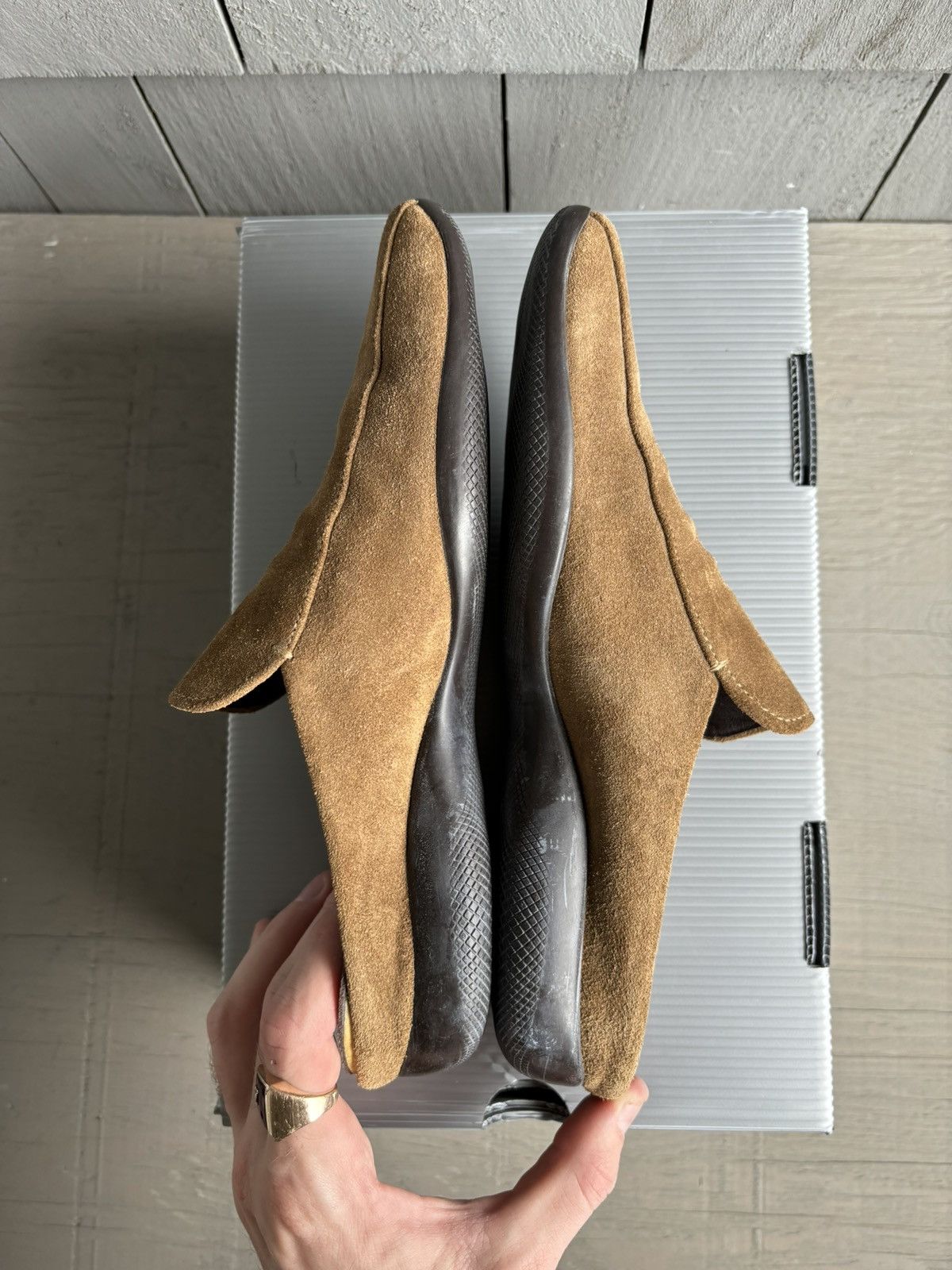 Prada × Vintage 2001 Prada Sport Mules Suede Vintage Square Toe 90s Sneaker Size US 6.5 / IT 36.5 - 12 Thumbnail