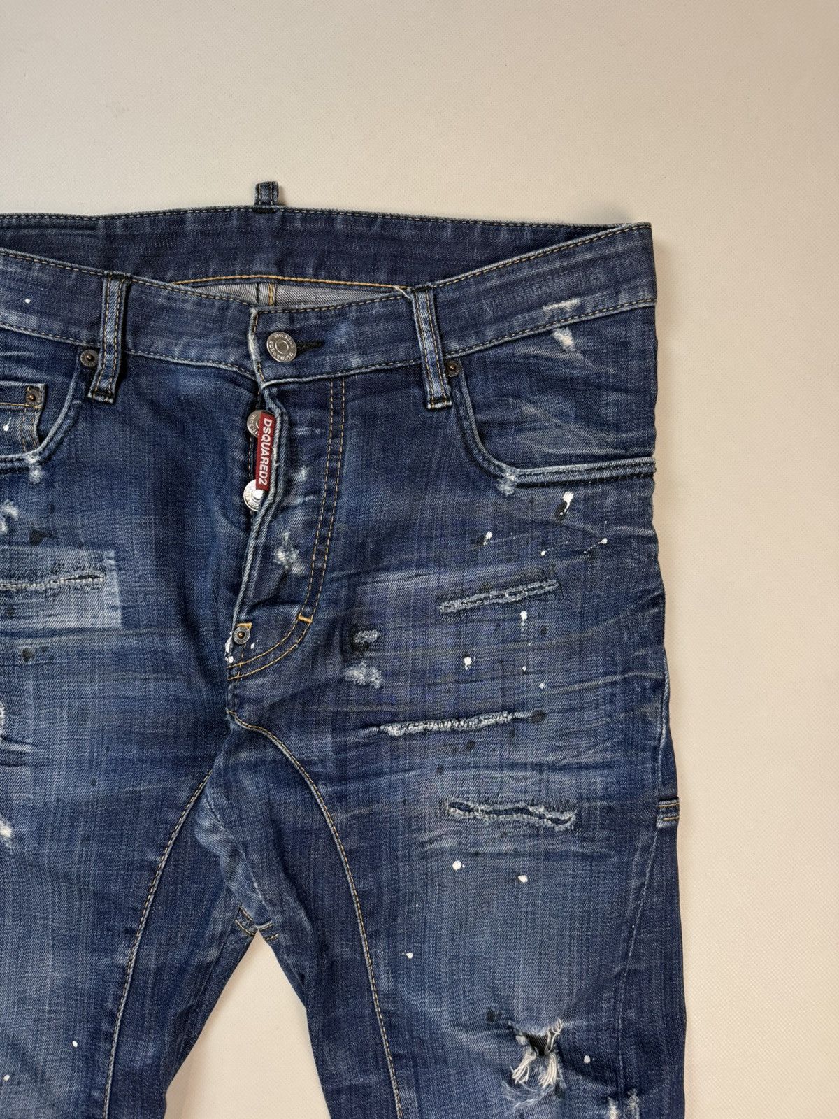 Dsquared2 Dsquared2 Men’s Distressed Denim Tidy Biker Jeans Size 48 Size US 32 / EU 48 - 7 Thumbnail