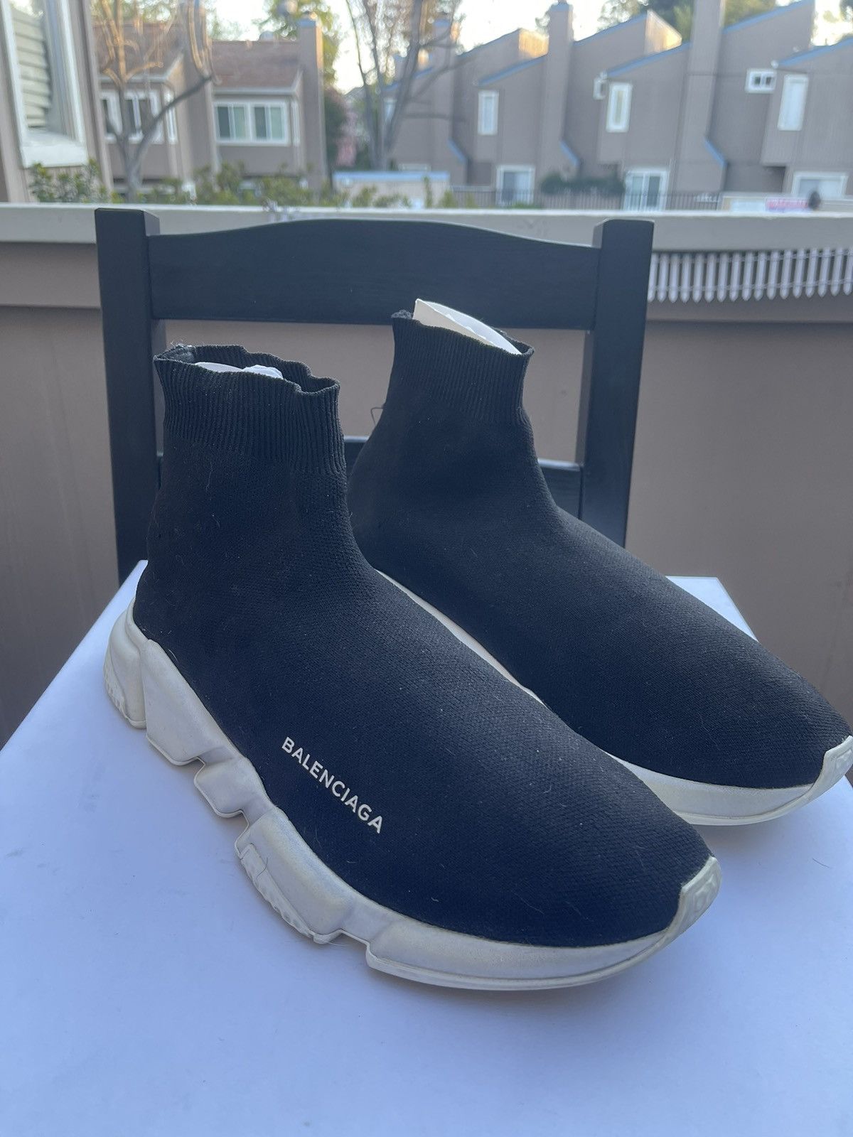 Balenciaga Balenciaga Speed Trainer Black White Size 43 OG/BEST VERSION Size US 10 / EU 43 - 1 Thumbnail