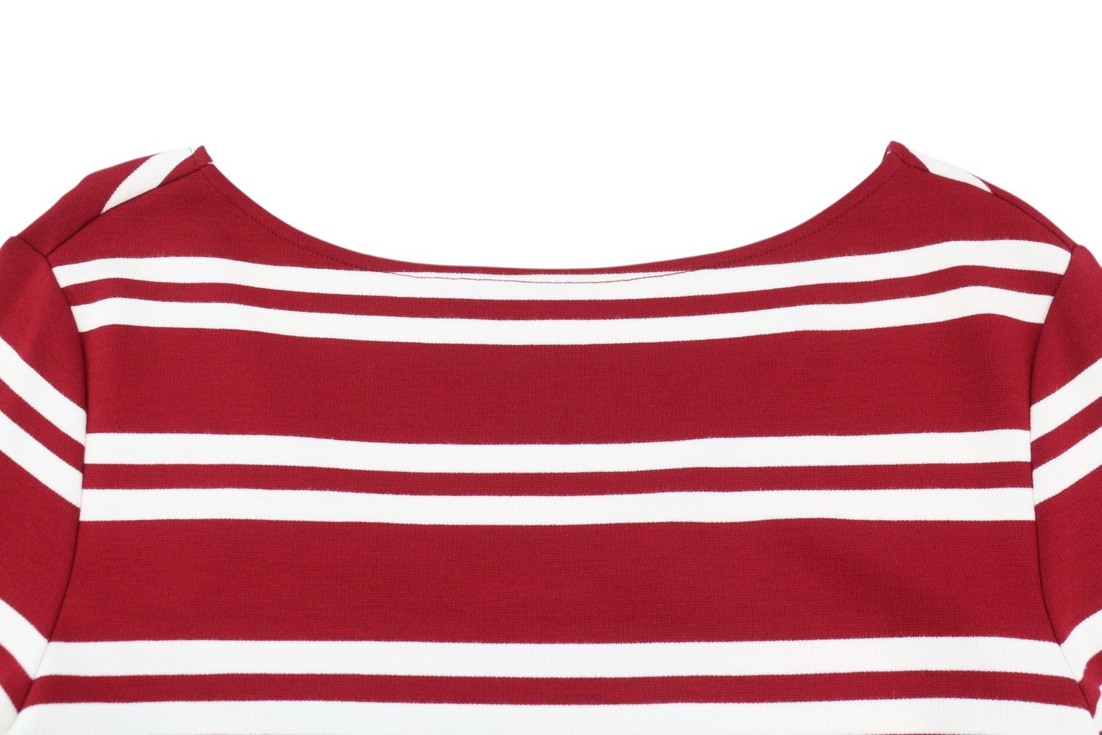 Gant STRIPED S Burgundy Round Neck 3/4 Sleeves Dress 85004 Size S / US 4 / IT 40 - 4 Thumbnail