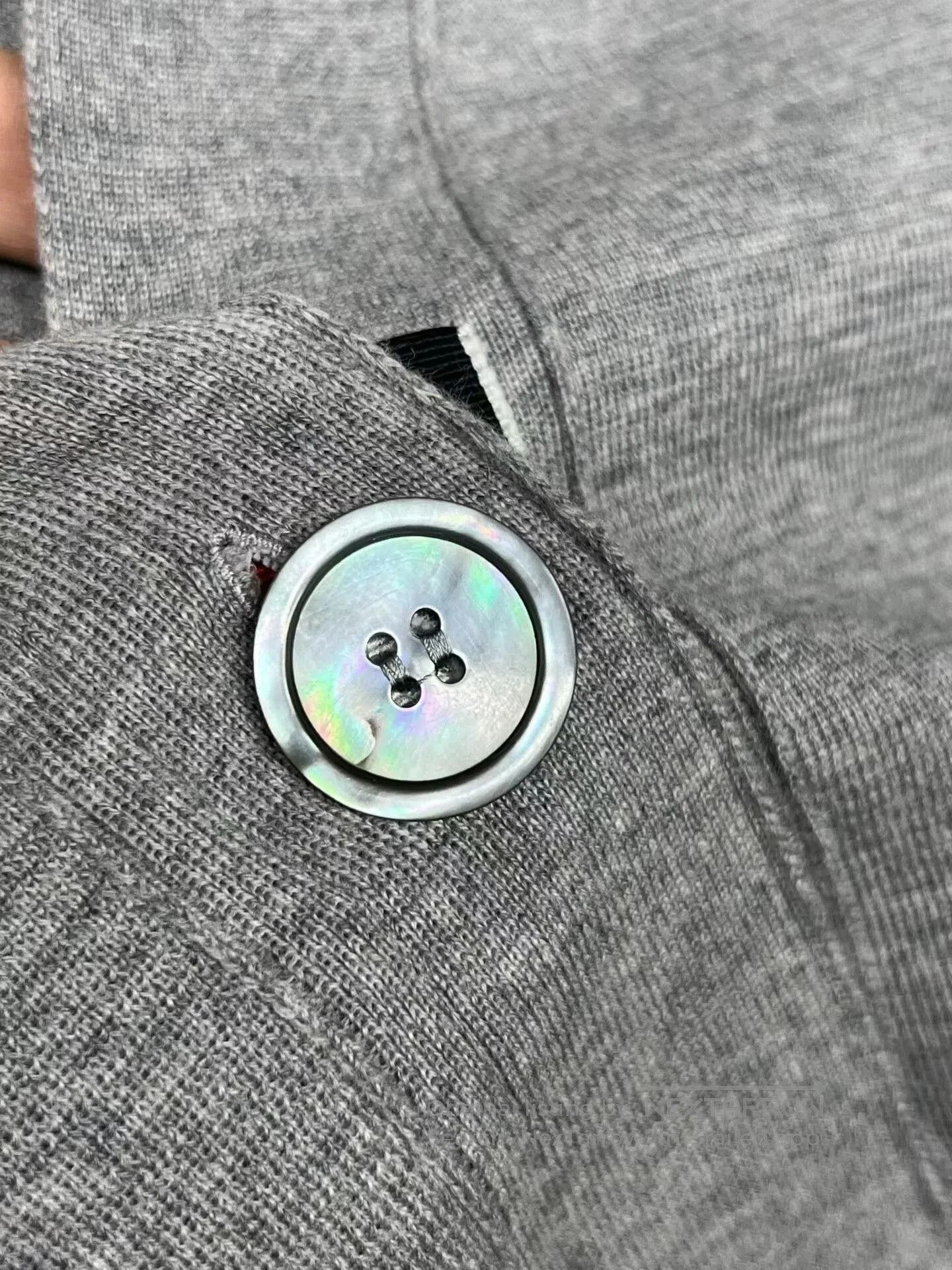 Thom Browne Thom Browne Grey V-Neck Wool Cardigan. Size US L / EU 52-54 / 3 - 5 Thumbnail