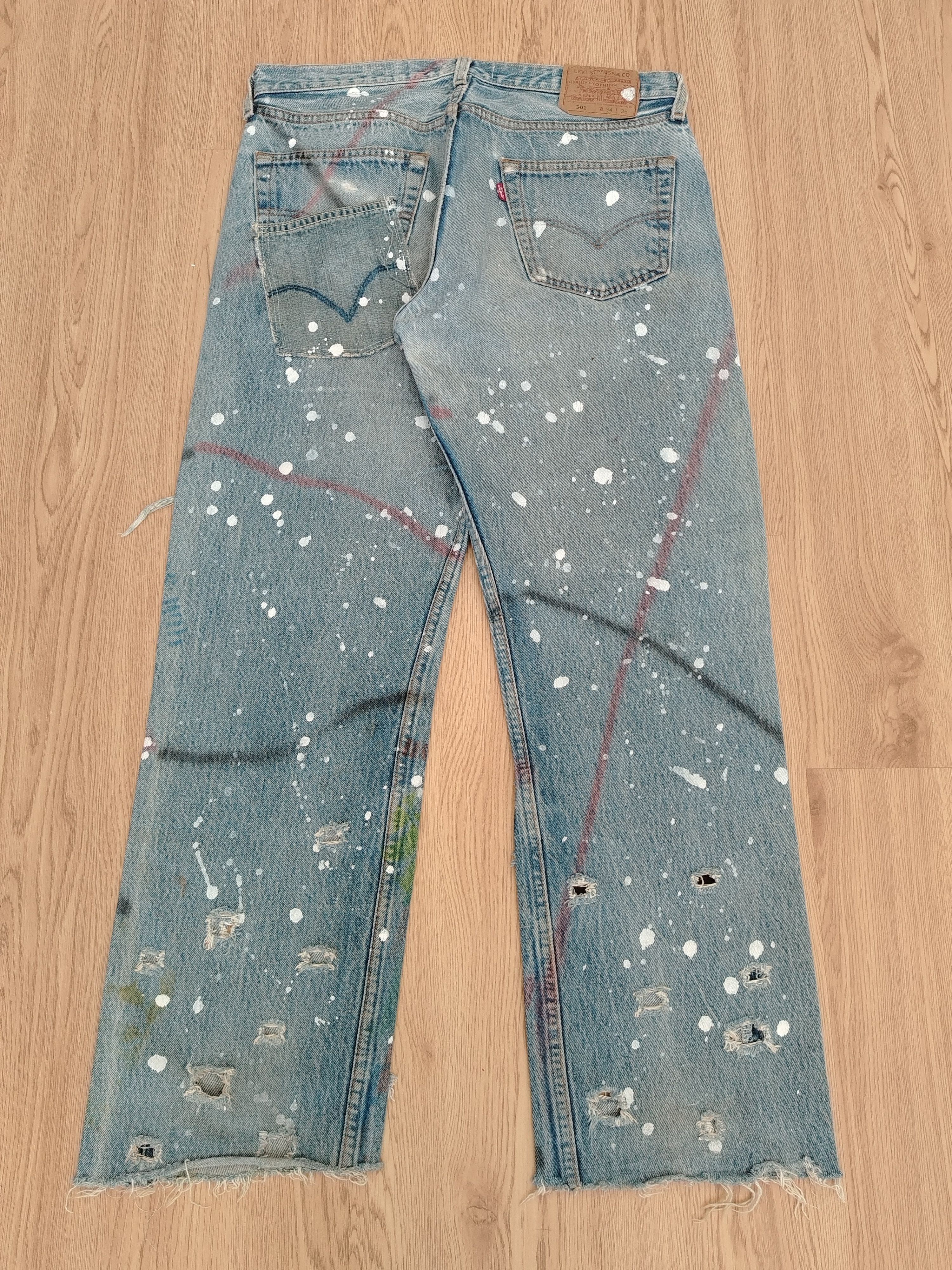 Levi's Levis 501 Jeans Vintage ARTWORK Size US 33 - 12 Thumbnail