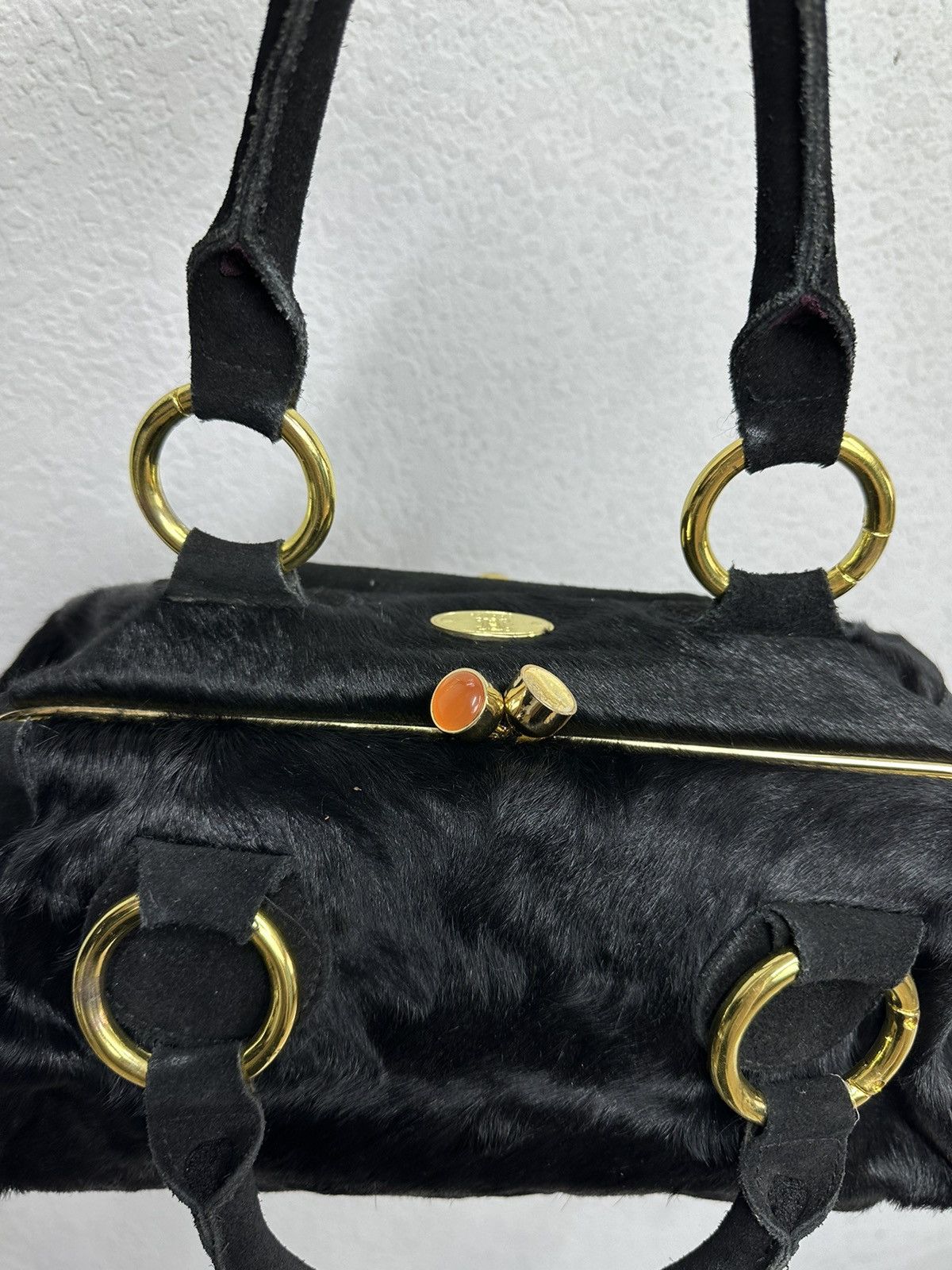 Celine Vintage 90s Fur Bag Celine Hobo IfSixWasNine Y2K AvantGarde Size ONE SIZE - 14 Thumbnail