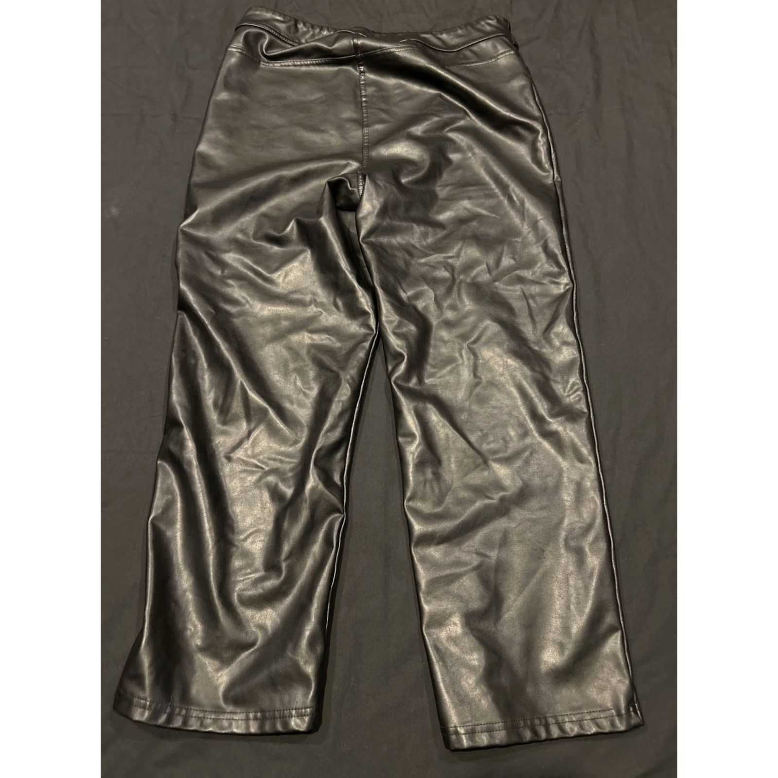 Vintage Laundry By Shelli Segal Pants Jegging Faux Leather Black XL Women's Skinny 27in Inseam N/A Size 40" / US 18 - 5 Thumbnail