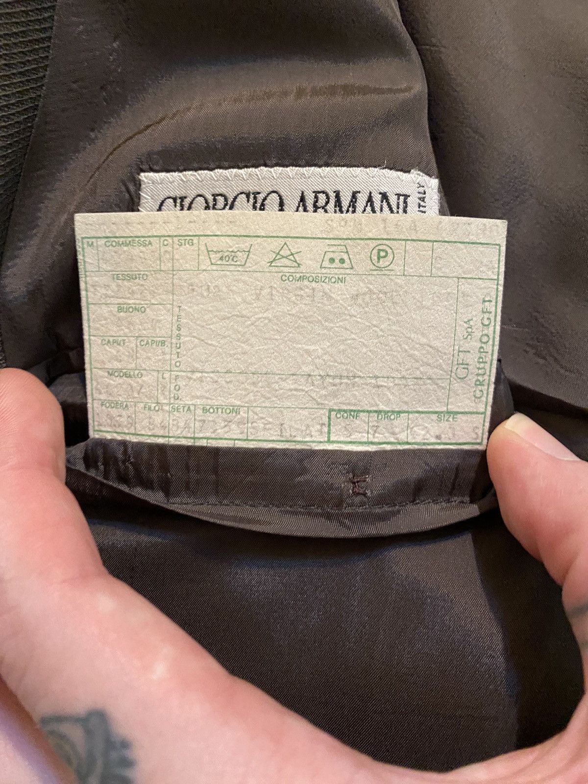 Giorgio Armani × Vintage rare vintage armani suit jacket Size 42R - 4 Thumbnail