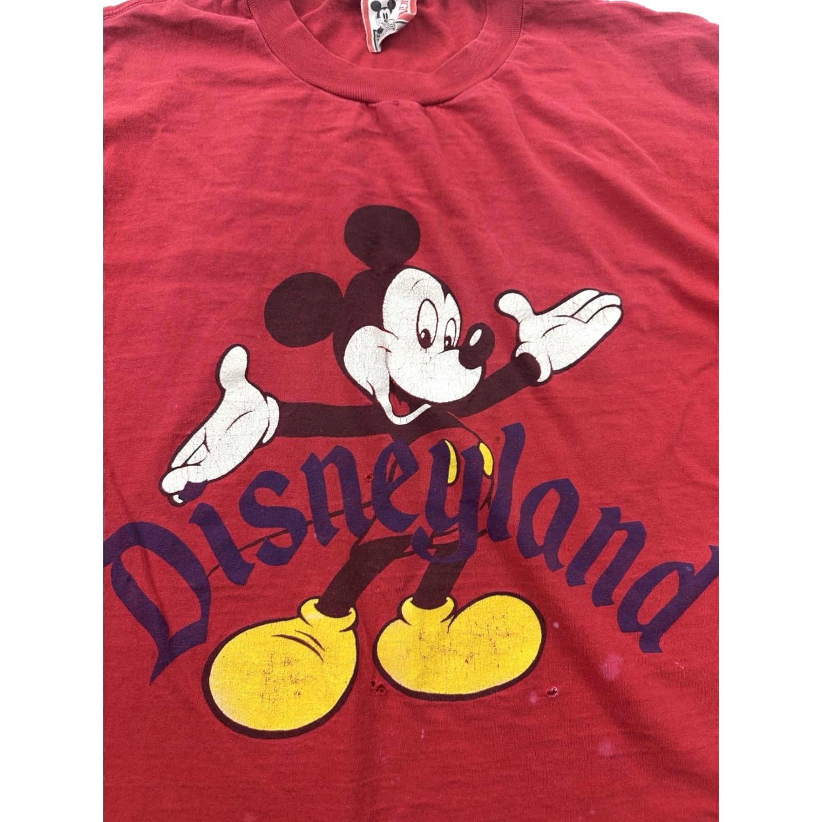 Disney Disney Mickey Mouse Shirt Unisex Adults 2XL Red Crew Neck Short Sleeve T-Shirt Made in USA Size US XXL / EU 58 / 5 - 6 Thumbnail