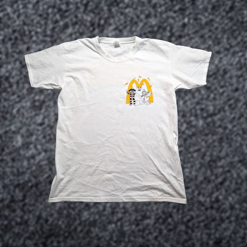 Fruit Of The Loom McDonald's 50th Birthday white shirt mens M Fruit of the Loom Shirt Mens M White Birthday USA 50th} Size US M / EU 48-50 / 2 - 1 Thumbnail