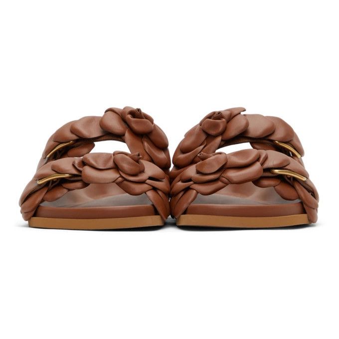 Valentino o1y0525 Leather Slippers in Brown Size US 12 / EU 45 - 3 Thumbnail