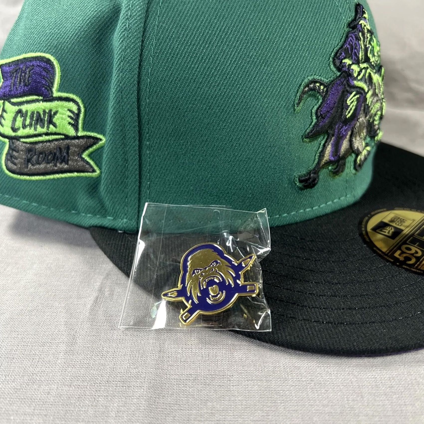 New Era VINTAGE? Clink Room Exclusive 7 5/8 "Scourge" Green Black New Era Size ONE SIZE - 2 Thumbnail