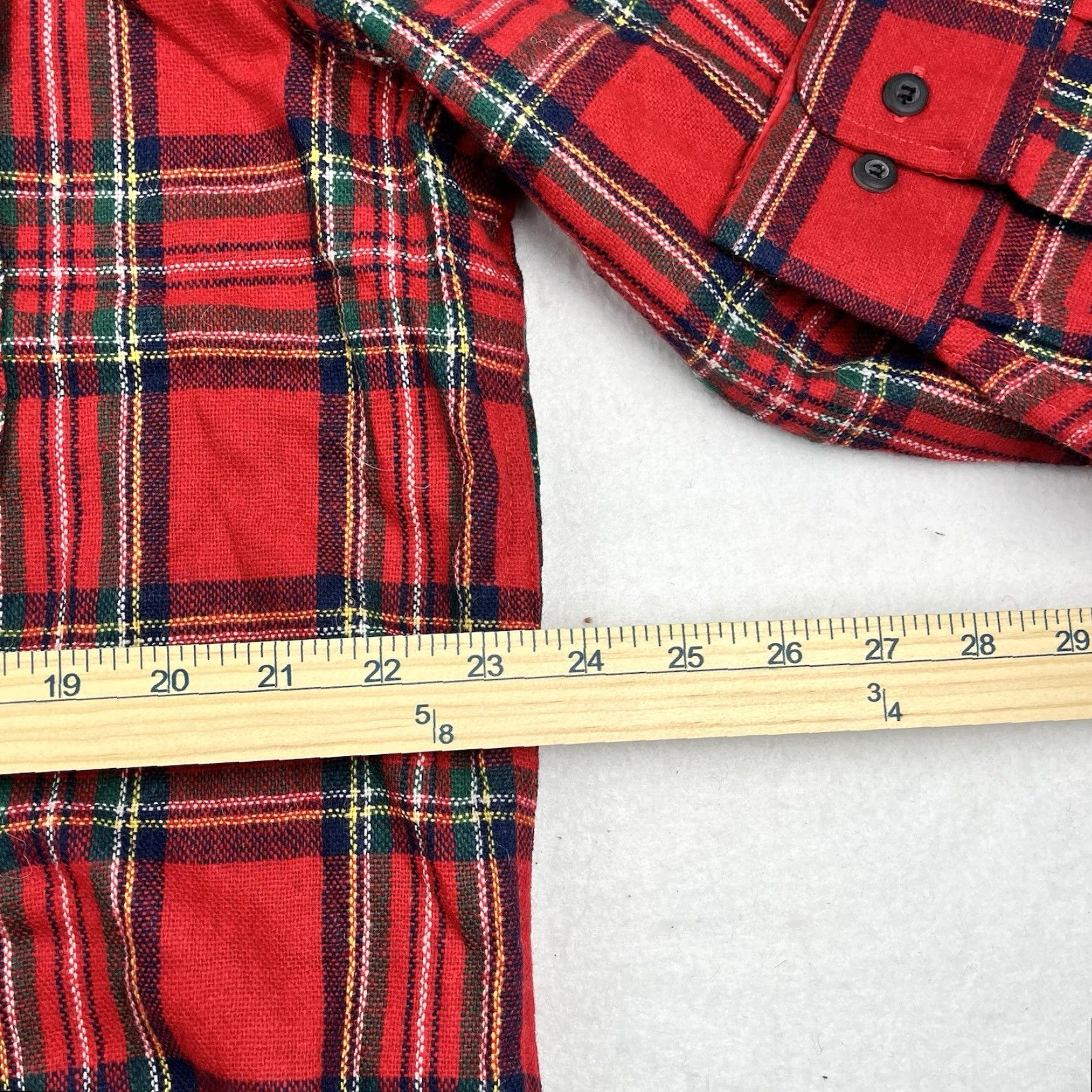 Sears VINTAGE Sears Fieldmaster Flannel Shirt XL Red Plaid NWT Wool Blend 60s 70s Rockabilly Mens Size US XL / EU 56 / 4 - 4 Thumbnail