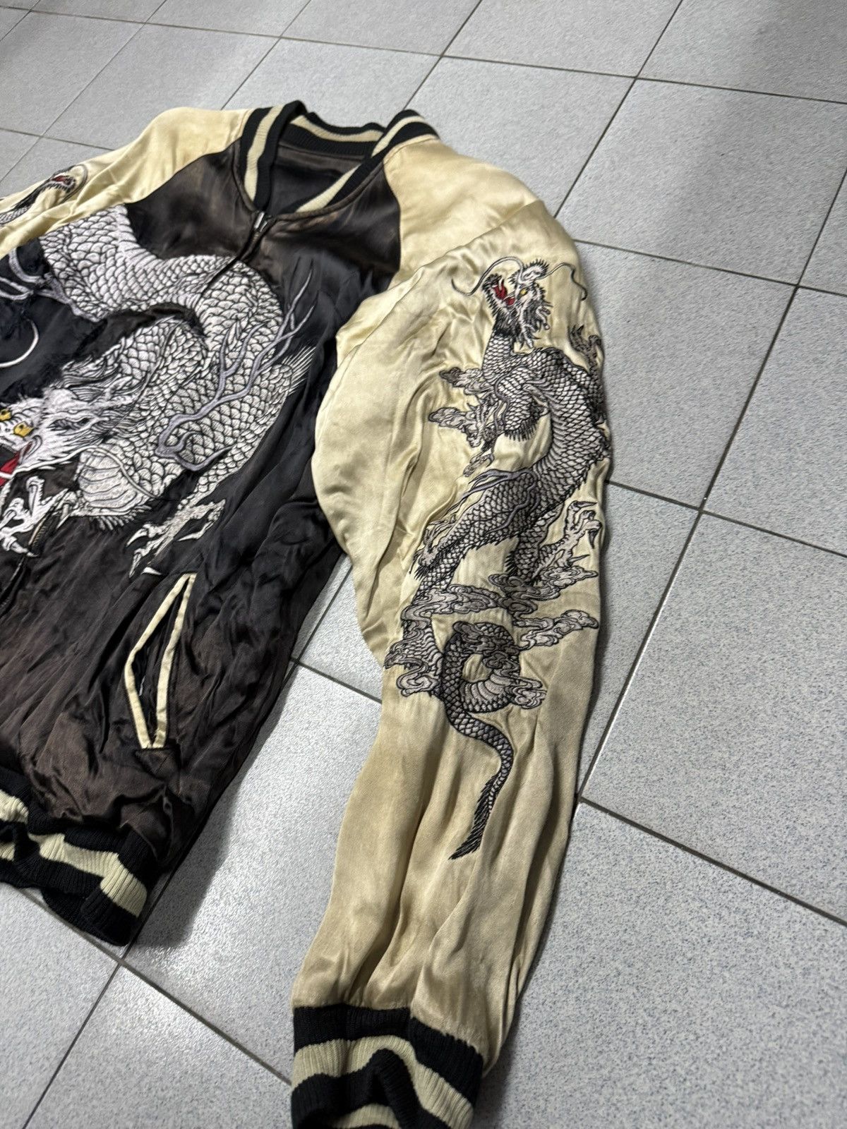 Japanese Brand VTG Ripped SUKAJAN Dragon Jacket Size US L / EU 52-54 / 3 - 4 Thumbnail