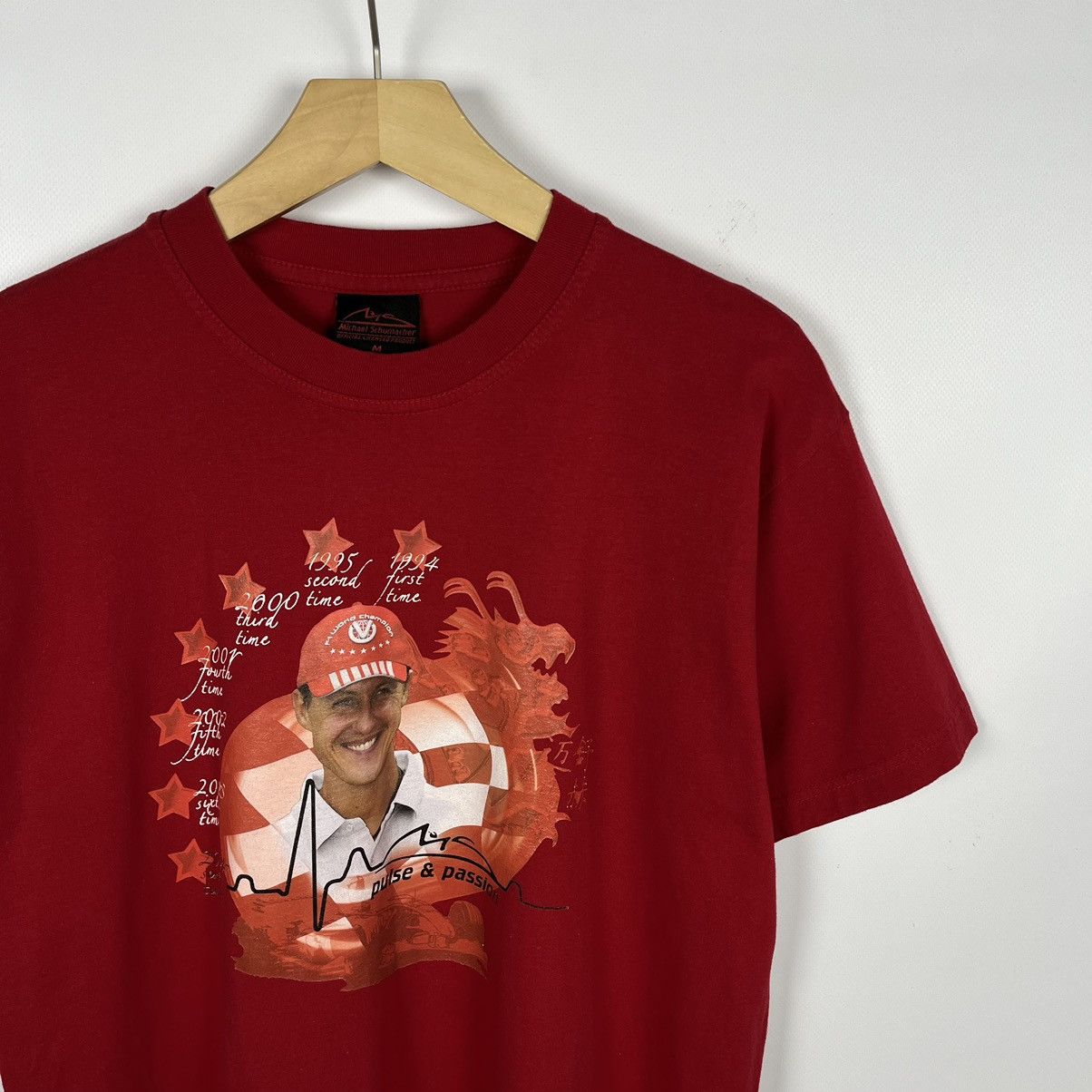 Vintage Vintage Michael Schumacher F1 Ferrari racing tee 90’s Size US M / EU 48-50 / 2 - 2 Thumbnail