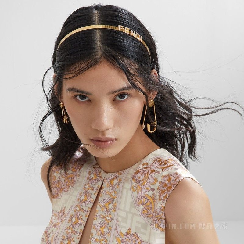 Fendi o1loc1c0824 Size: OS / Hair Band in Golden Size ONE SIZE - 2 Thumbnail