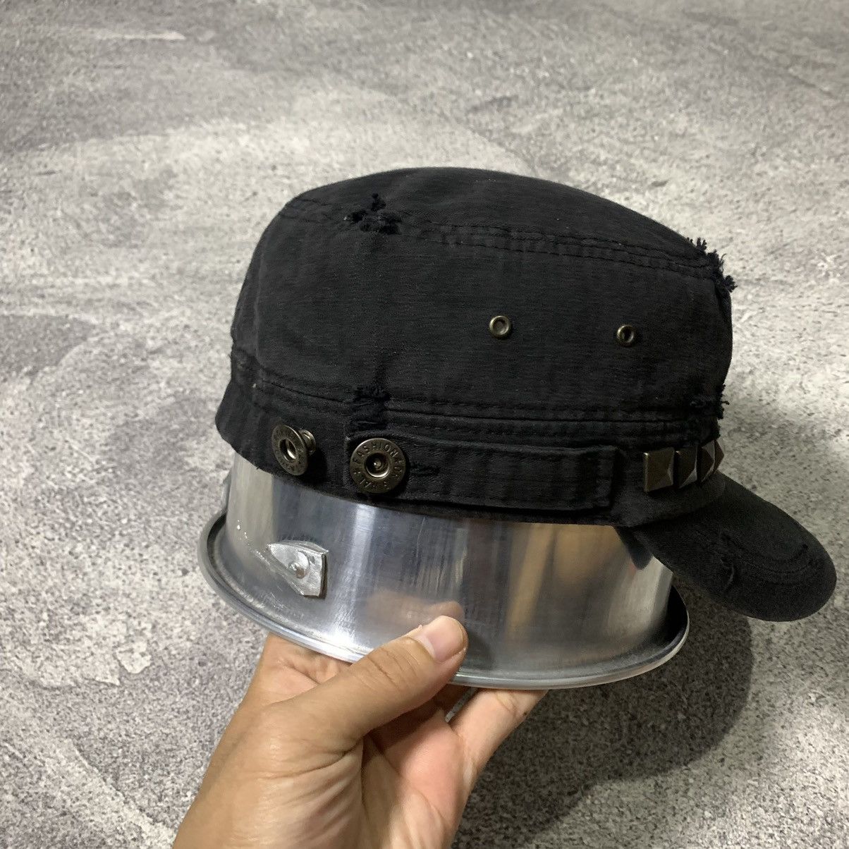 If Six Was Nine Y2K MILITARY DISTRESSED STUDDED HAT Size ONE SIZE - 5 Thumbnail