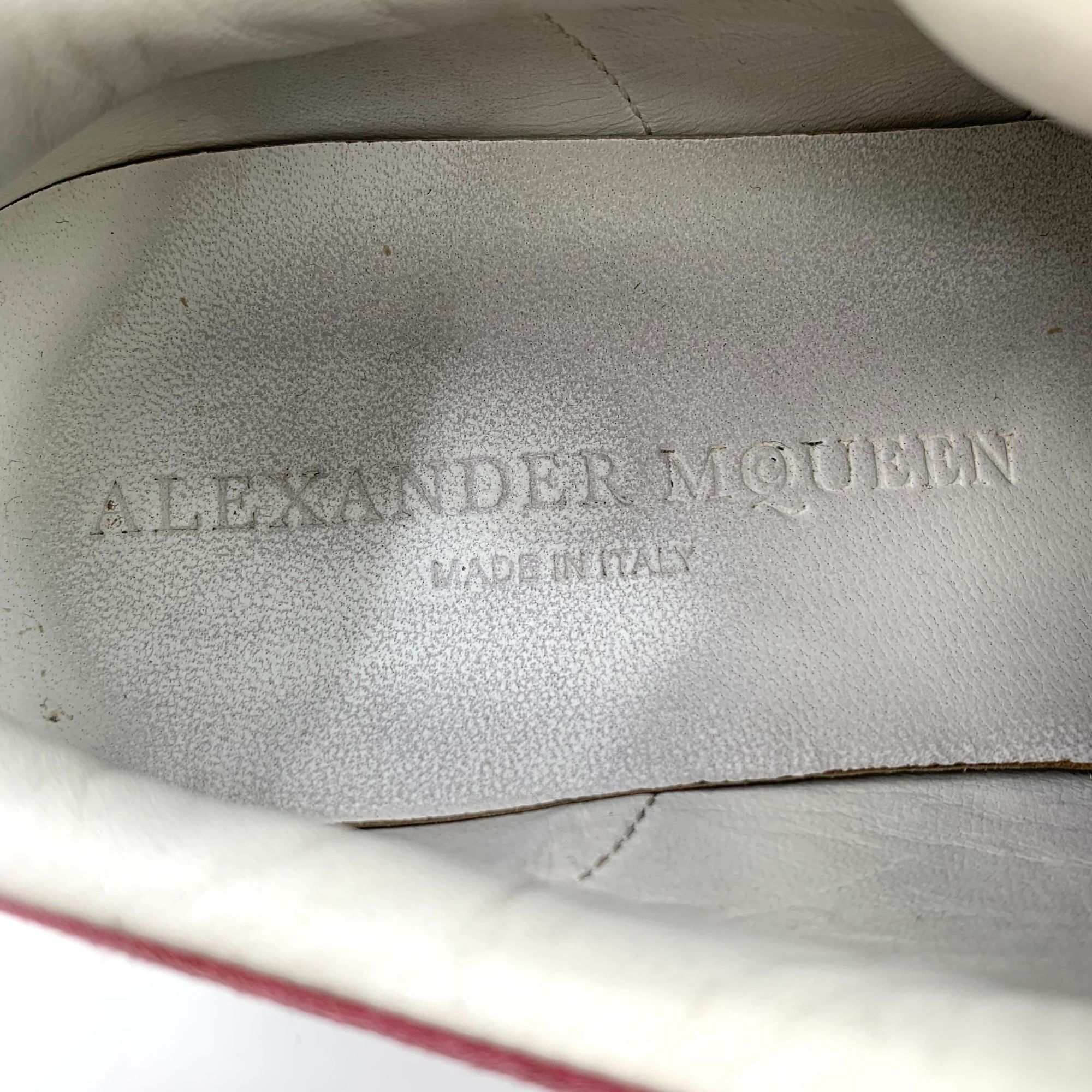 Alexander McQueen Alexander McQueen Womens White Leather Pink Suede Sneakers Size US 7 / IT 37 - 7 Thumbnail